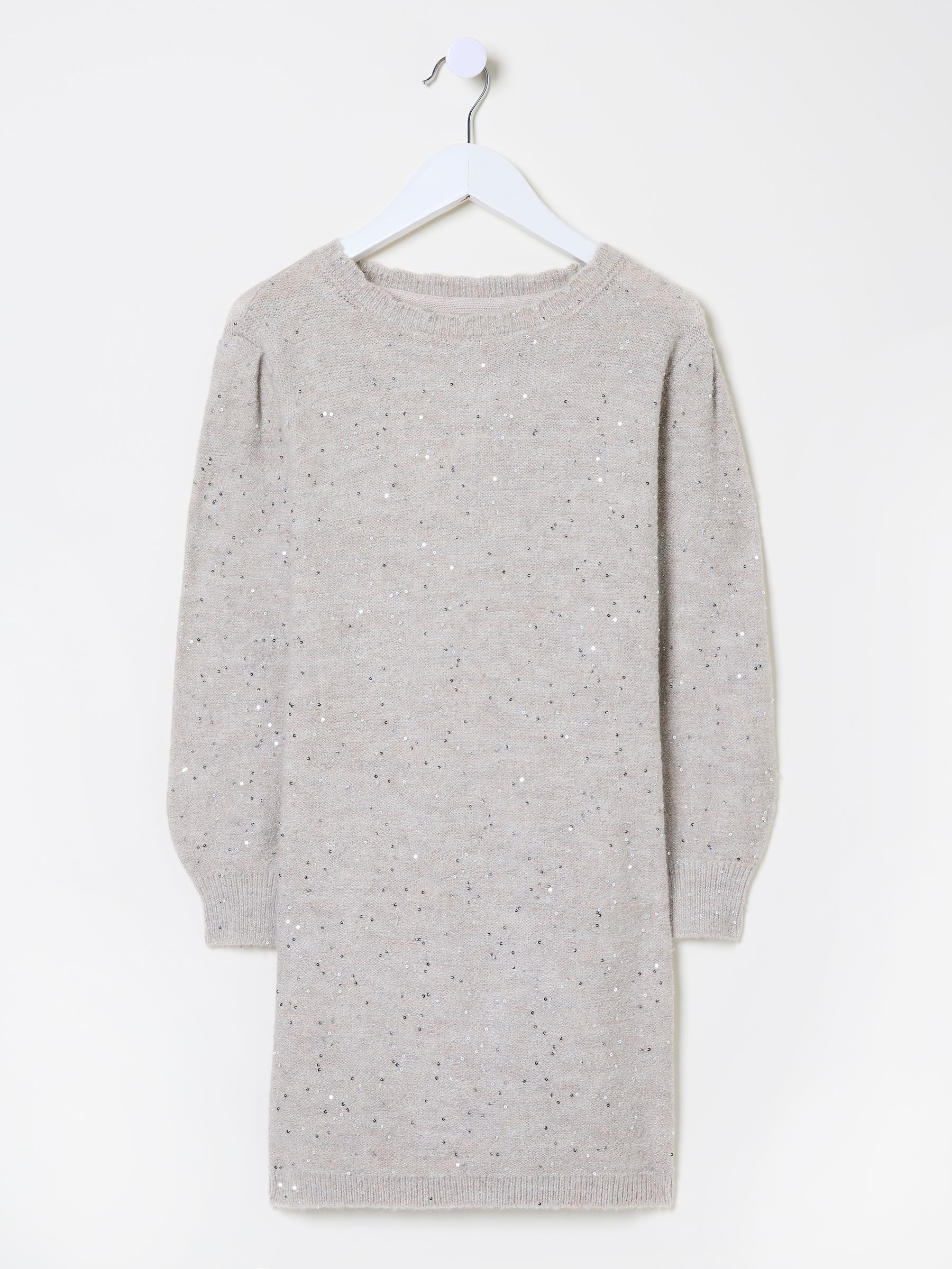 Oatmeal Sequin Knitted Dress - Image 4 of 4
