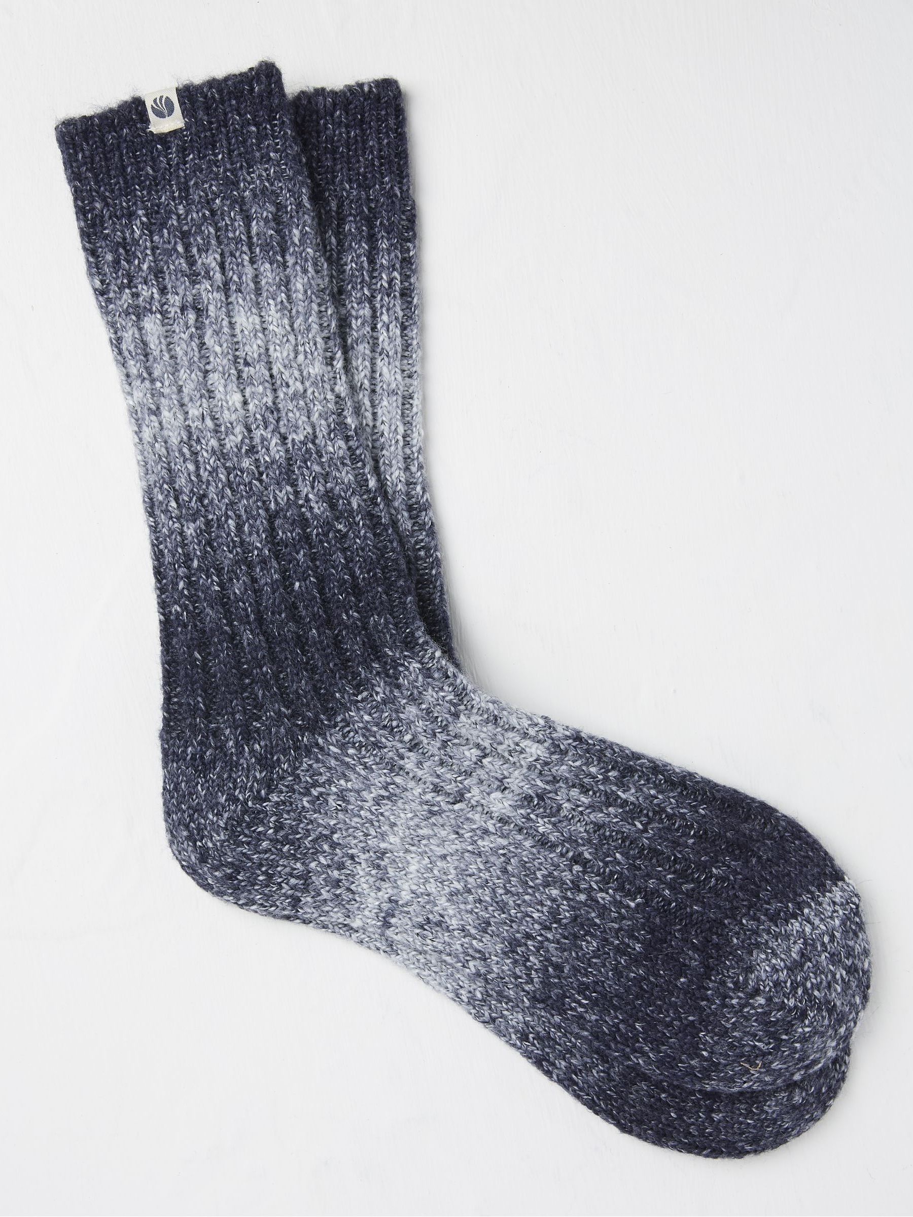 Blue Navy Space Dye Boot Socks - Image 1 of 2