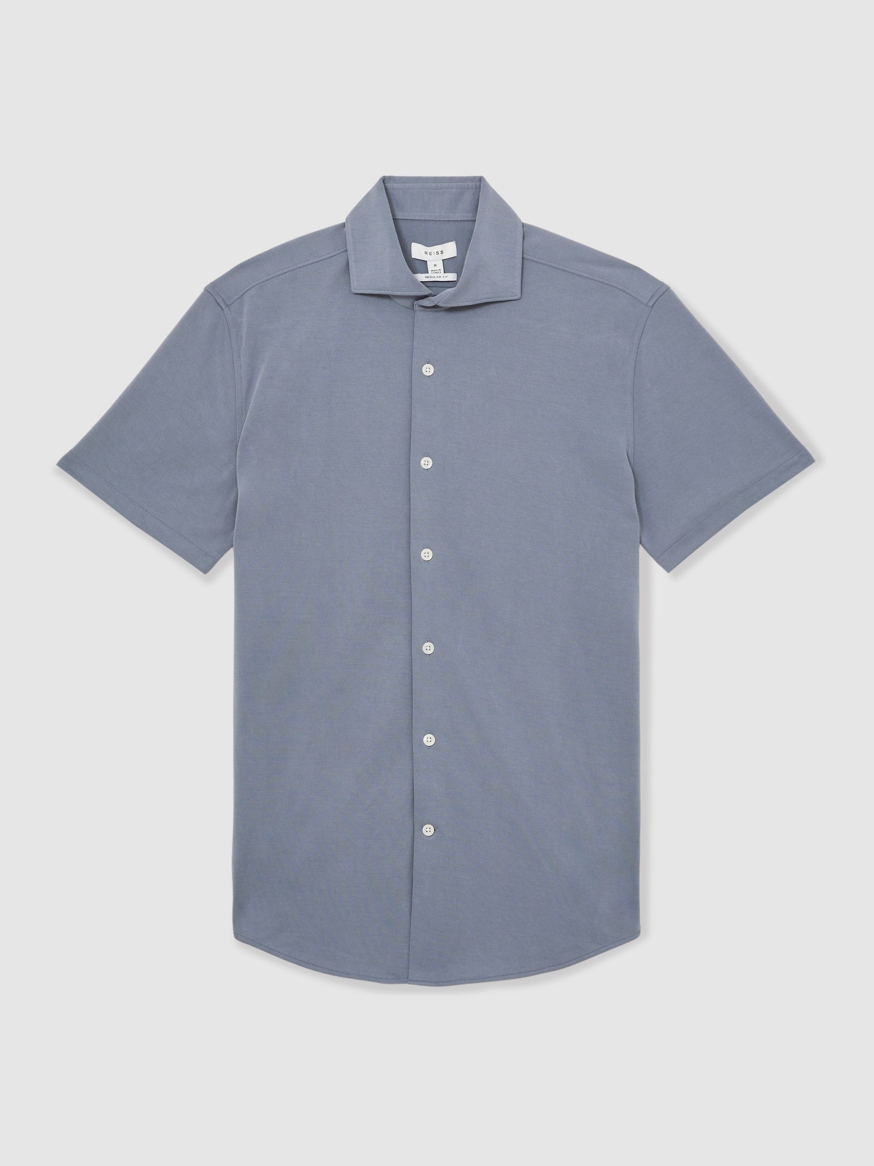 Modal-Blend Shirt in Airforce Blue - Image 2 of 6