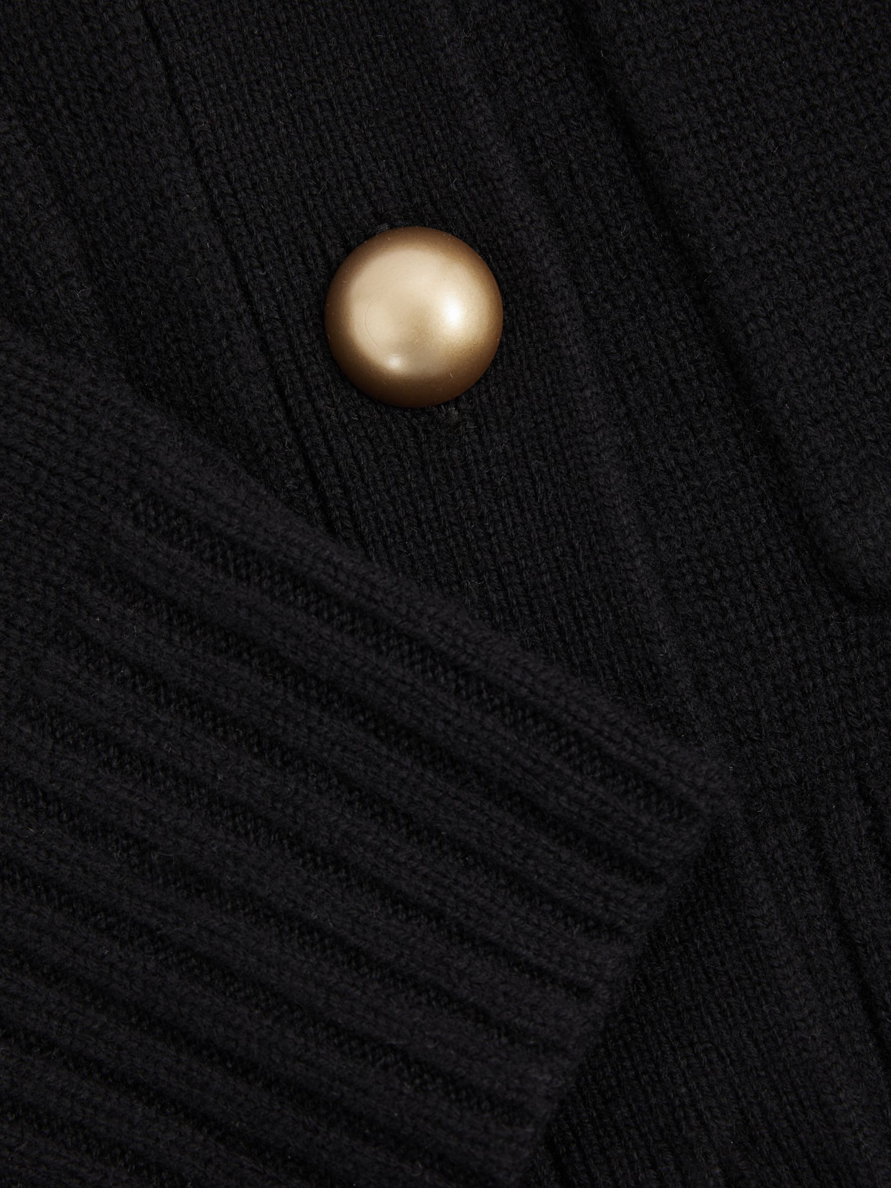 Cat Black Wool-Cashmere Spread Collar Cardigan - Image 5 of 5