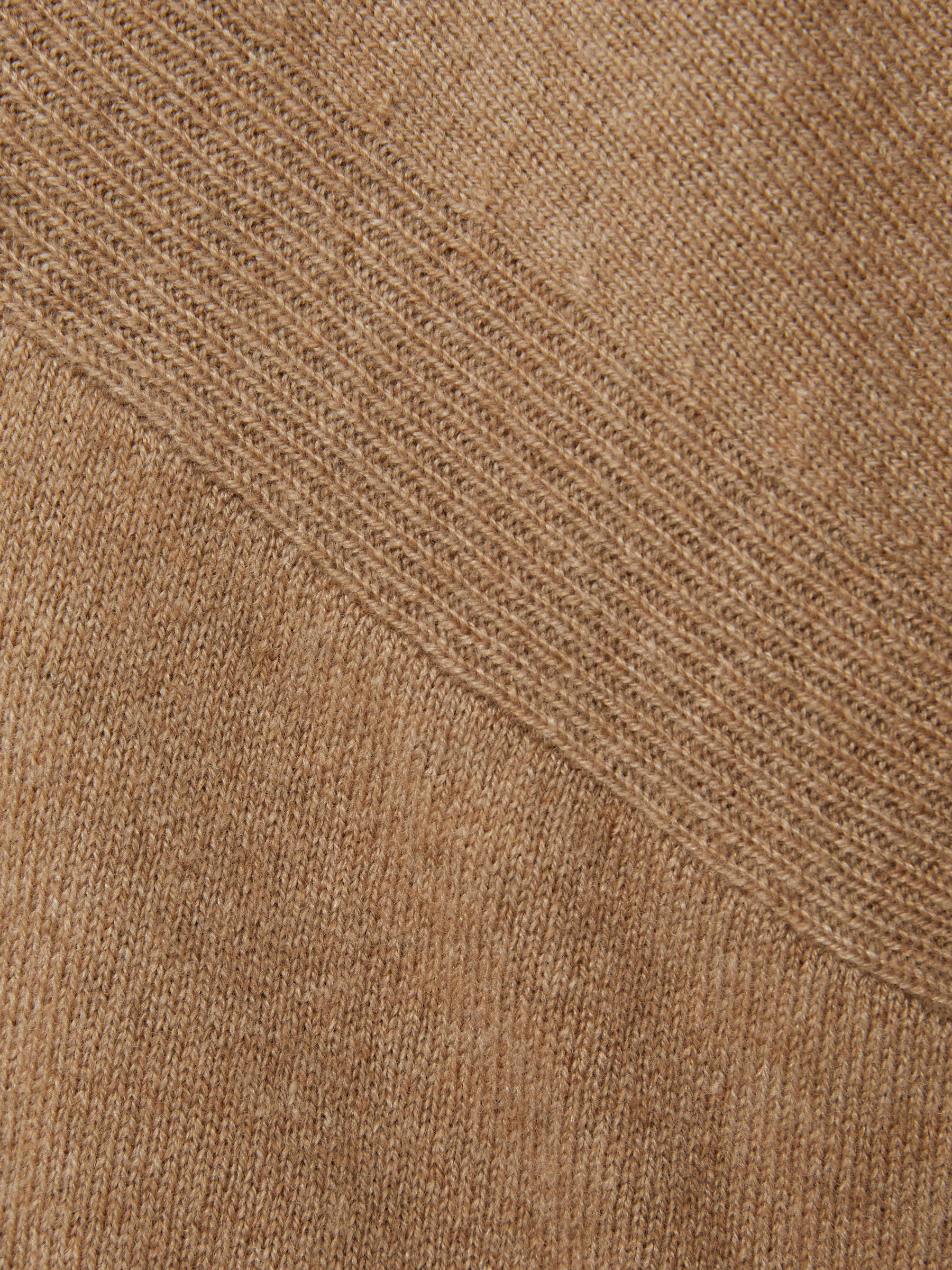 Wool Blend Funnel Neck Jumper in Camel - Image 5 of 5