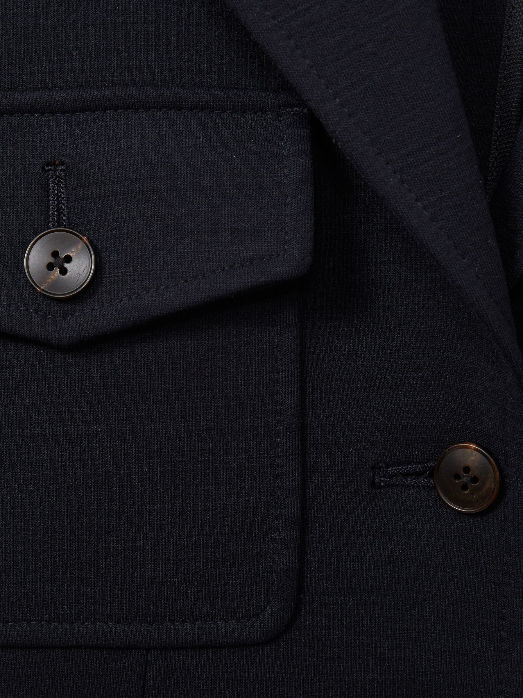 Ponte Button-Through Overshirt in Navy - Image 6 of 6