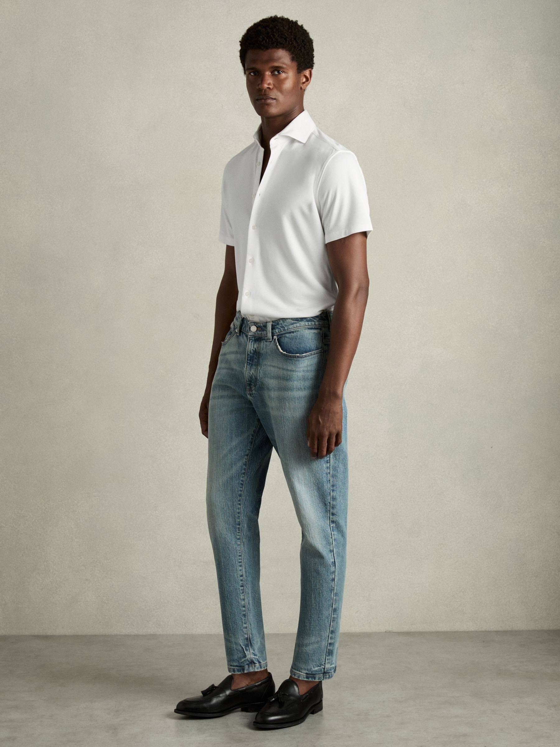 Modal-Blend Shirt in White - Image 3 of 6