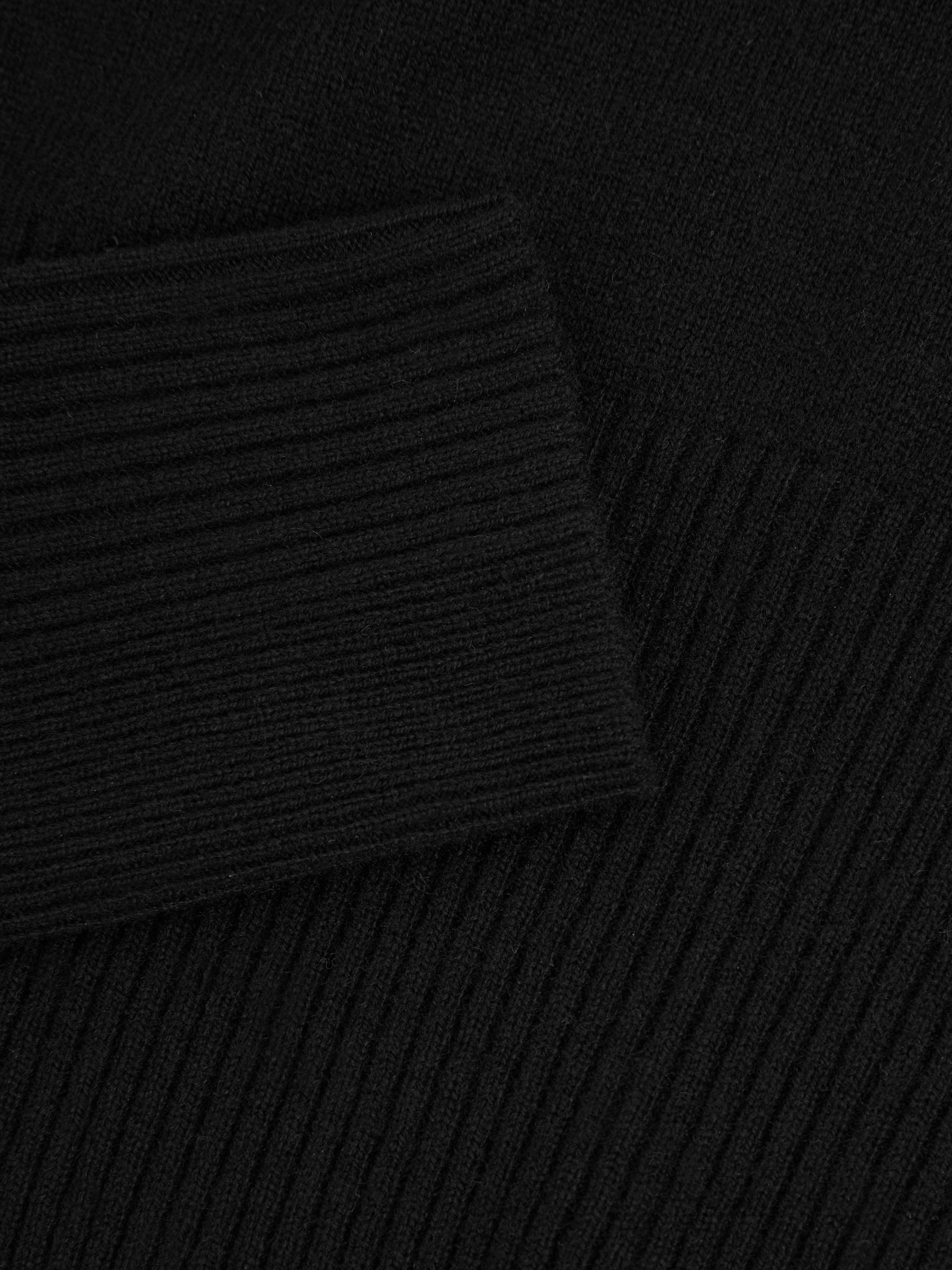 Wool Blend Crew Neck Jumper with Cashmere in Black - Image 5 of 5