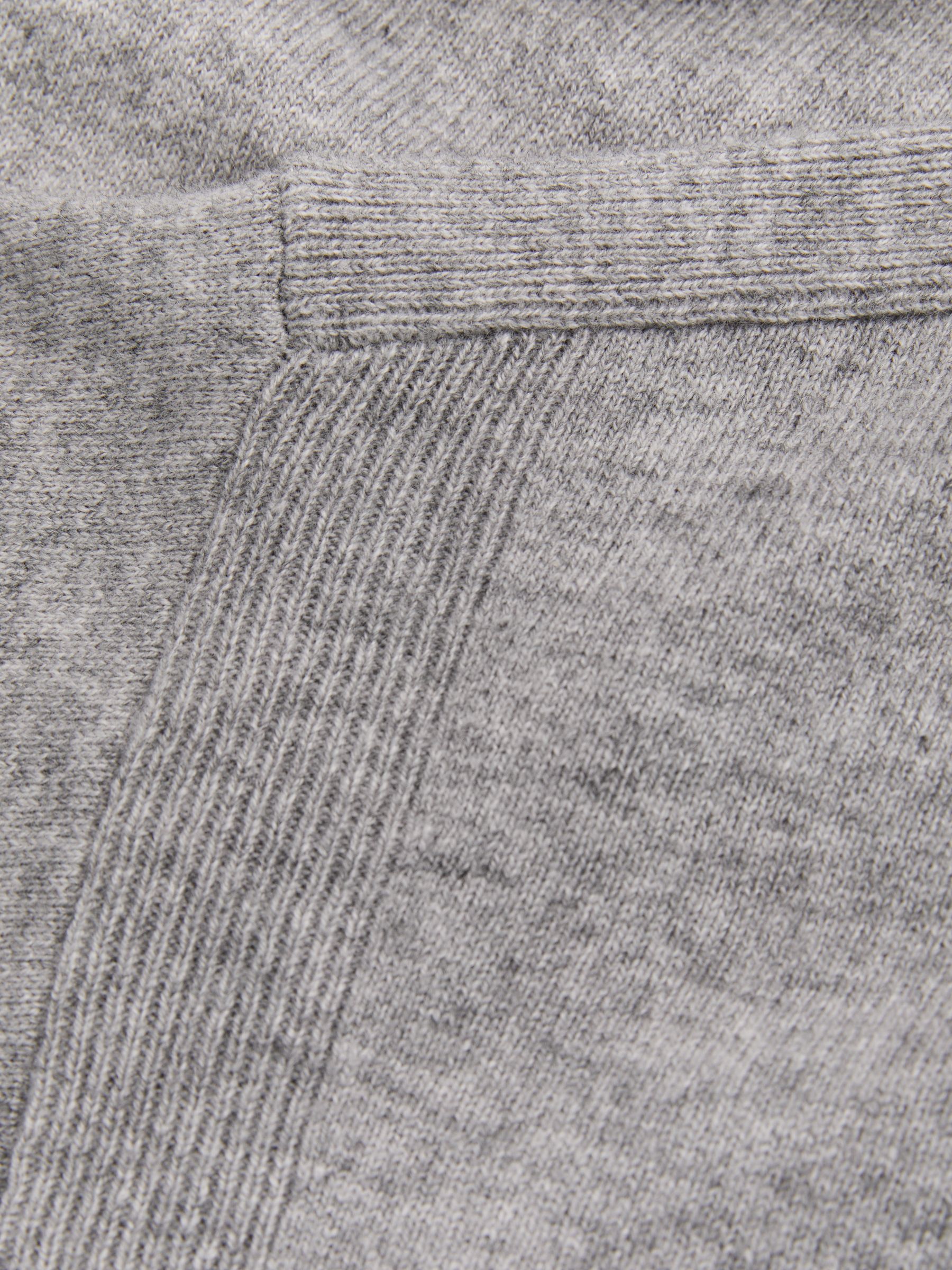 Wool Blend Funnel Neck Jumper in Grey Marl - Image 5 of 5