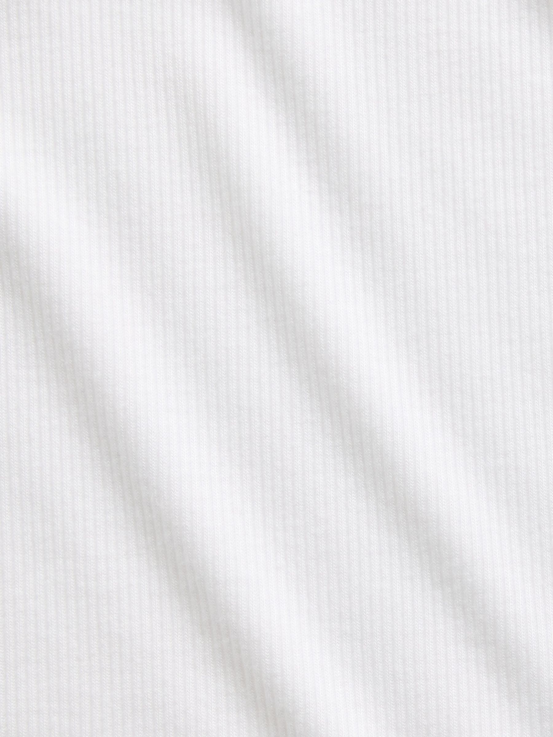 White Mini Rib Lace-Trim Pyjamas Vest - Image 4 of 4 White Mini Rib Lace-Trim Pyjamas Vest - Image 4 of 4
