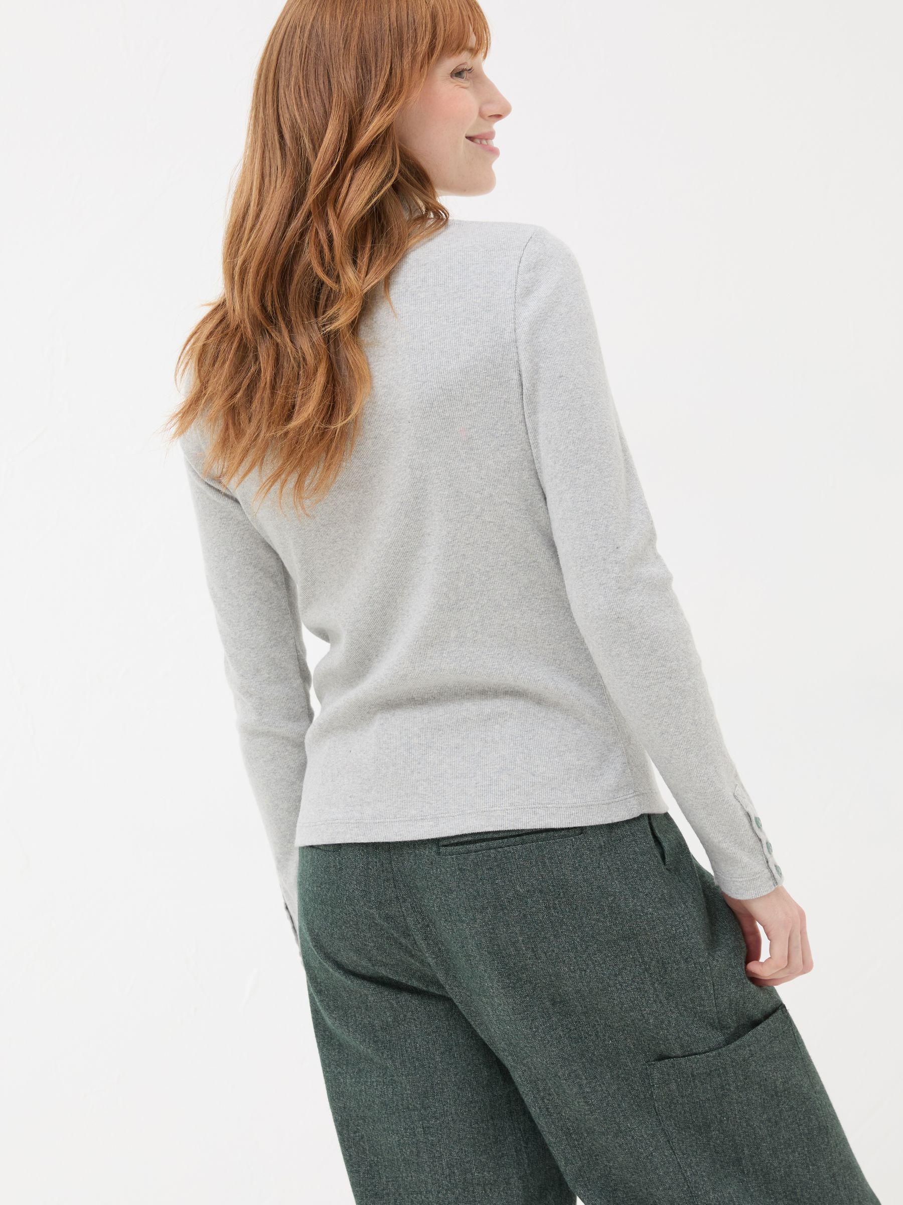Callie Light Grey High Neck Top - Image 2 of 8
