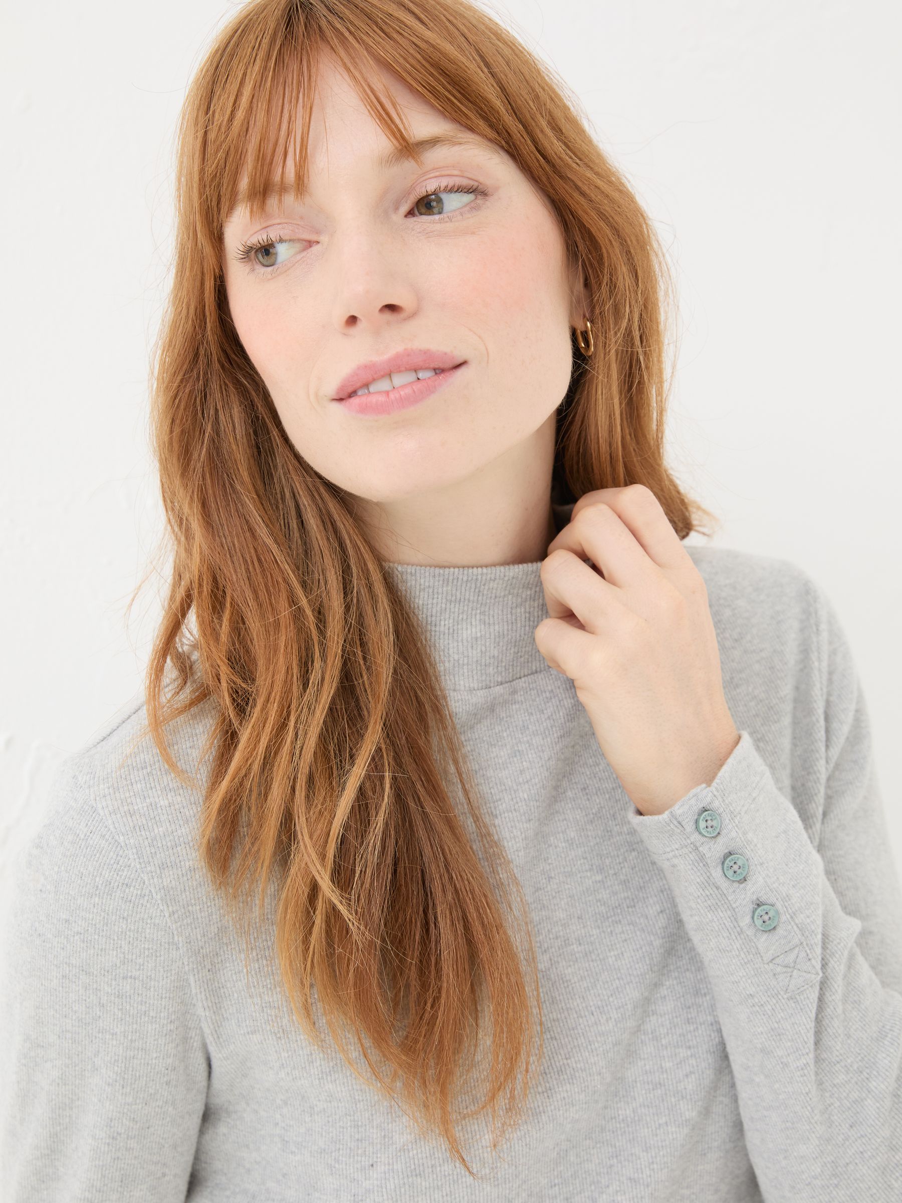 Callie Light Grey High Neck Top - Image 5 of 8