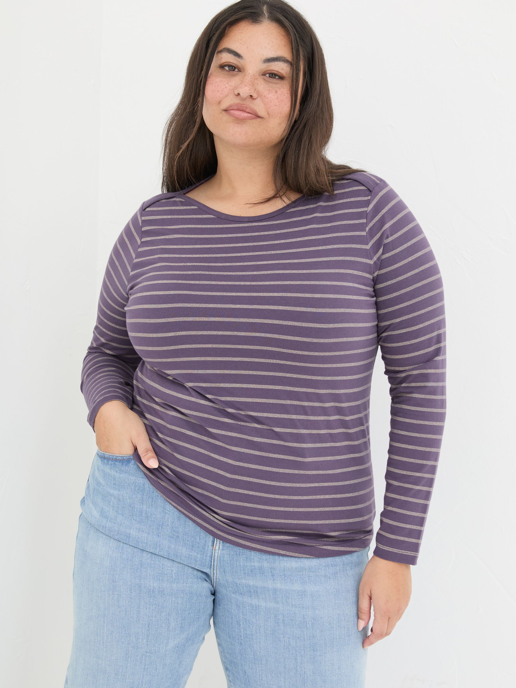 Purple Sparkle Breton T-Shirt - Image 4 of 7