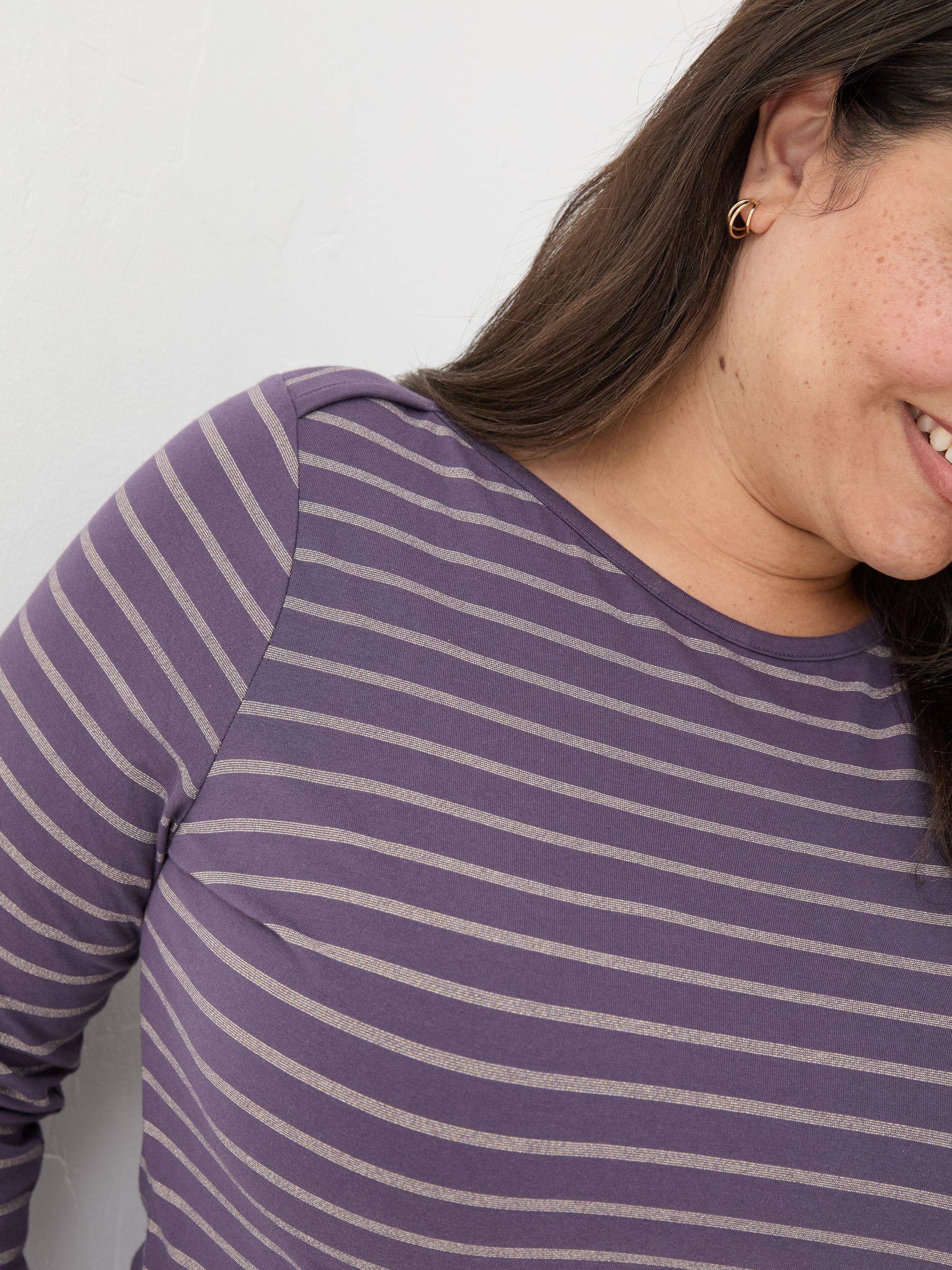 Purple Sparkle Breton T-Shirt - Image 5 of 7