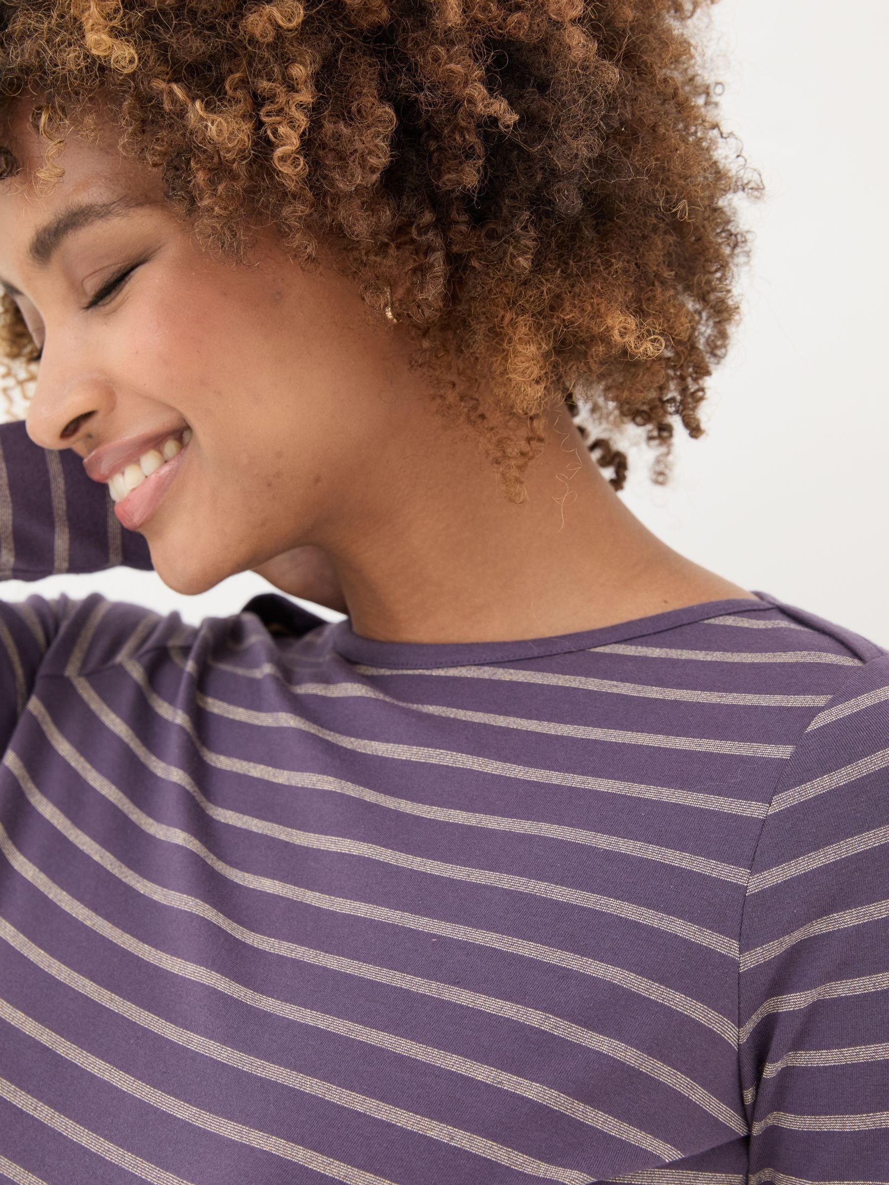 Purple Sparkle Breton T-Shirt - Image 6 of 7