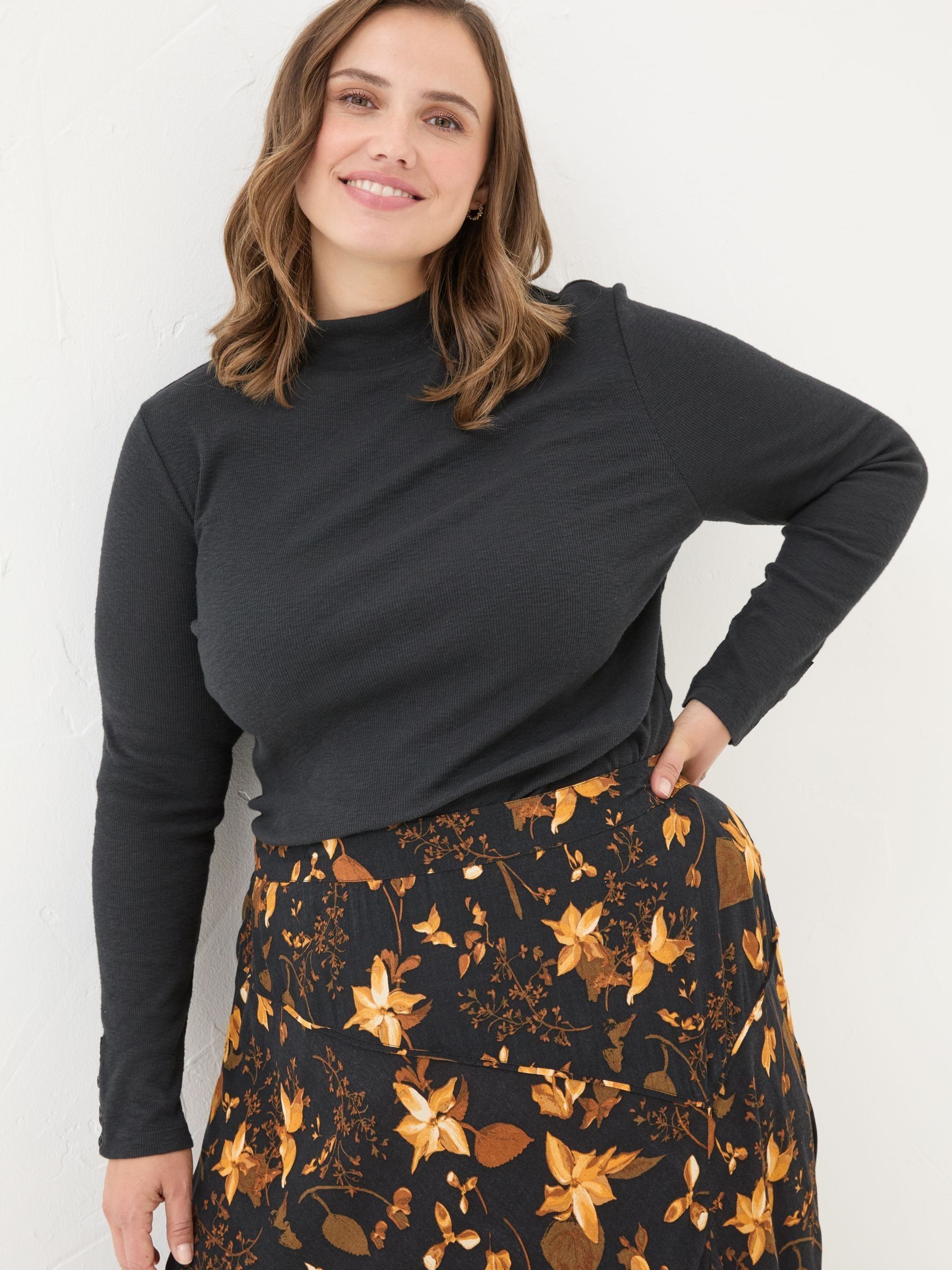 Callie Black High Neck Top - Image 3 of 7