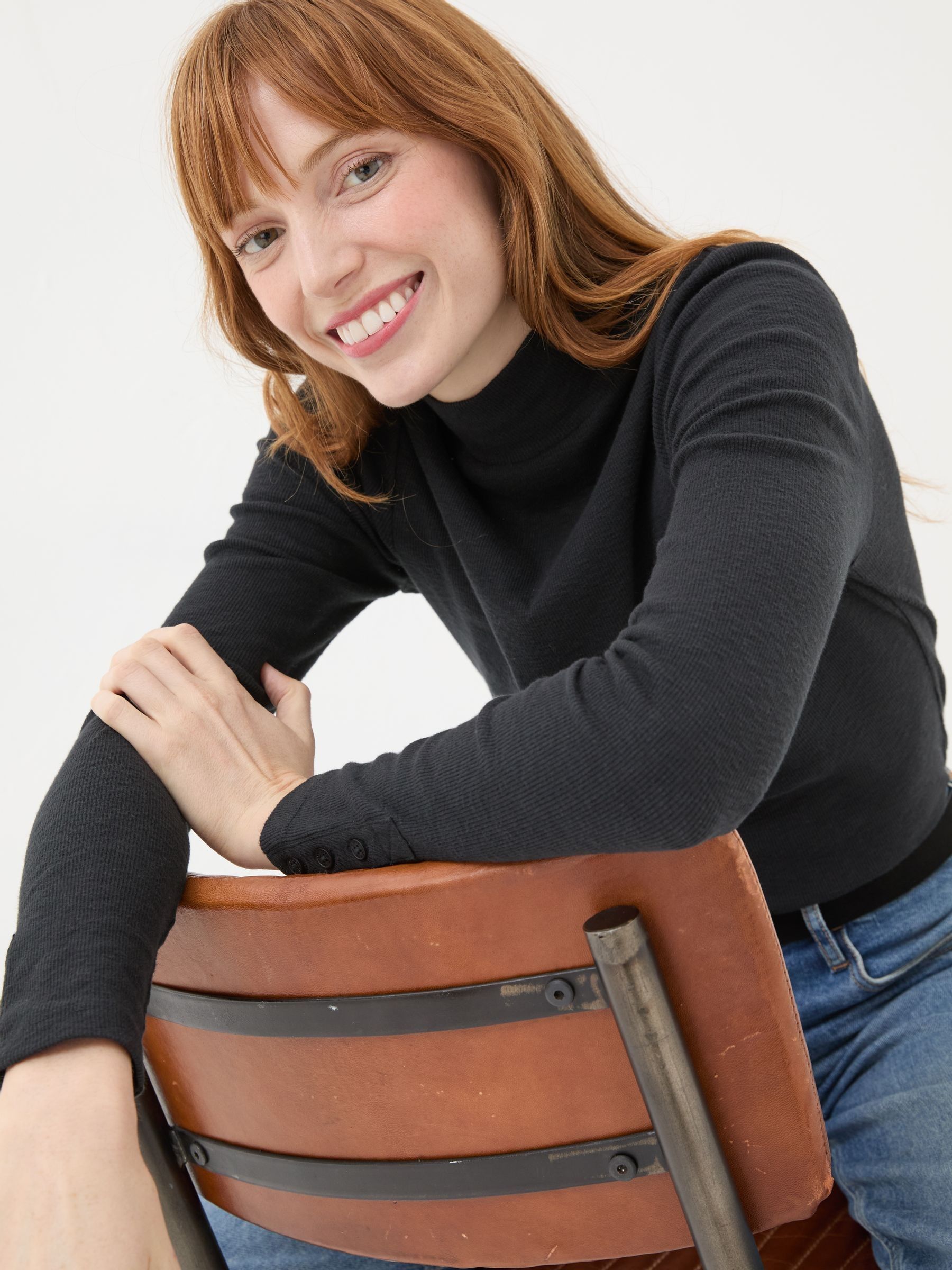 Callie Black High Neck Top - Image 5 of 7