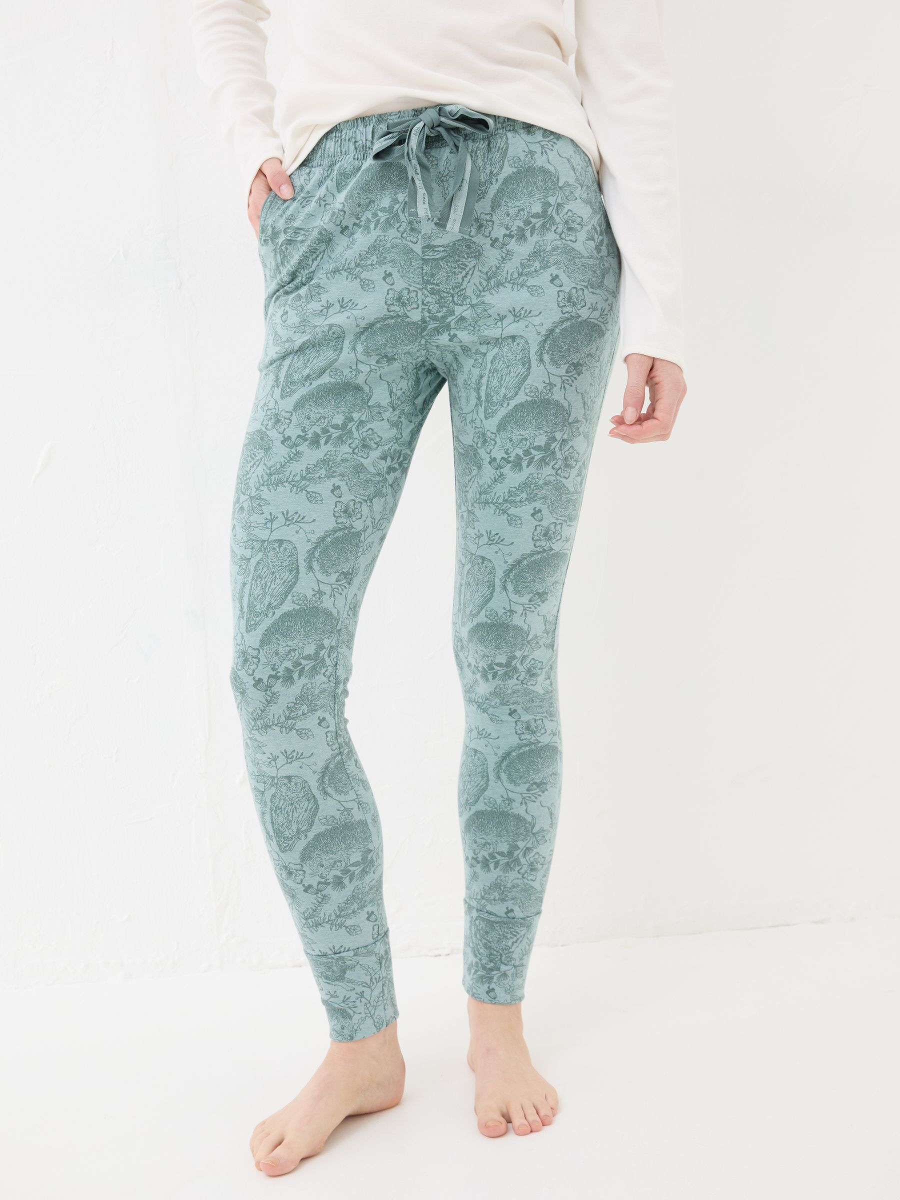 Ellie Teal Green Ellie Woodland Pyjama Bottoms - Image 1 of 6