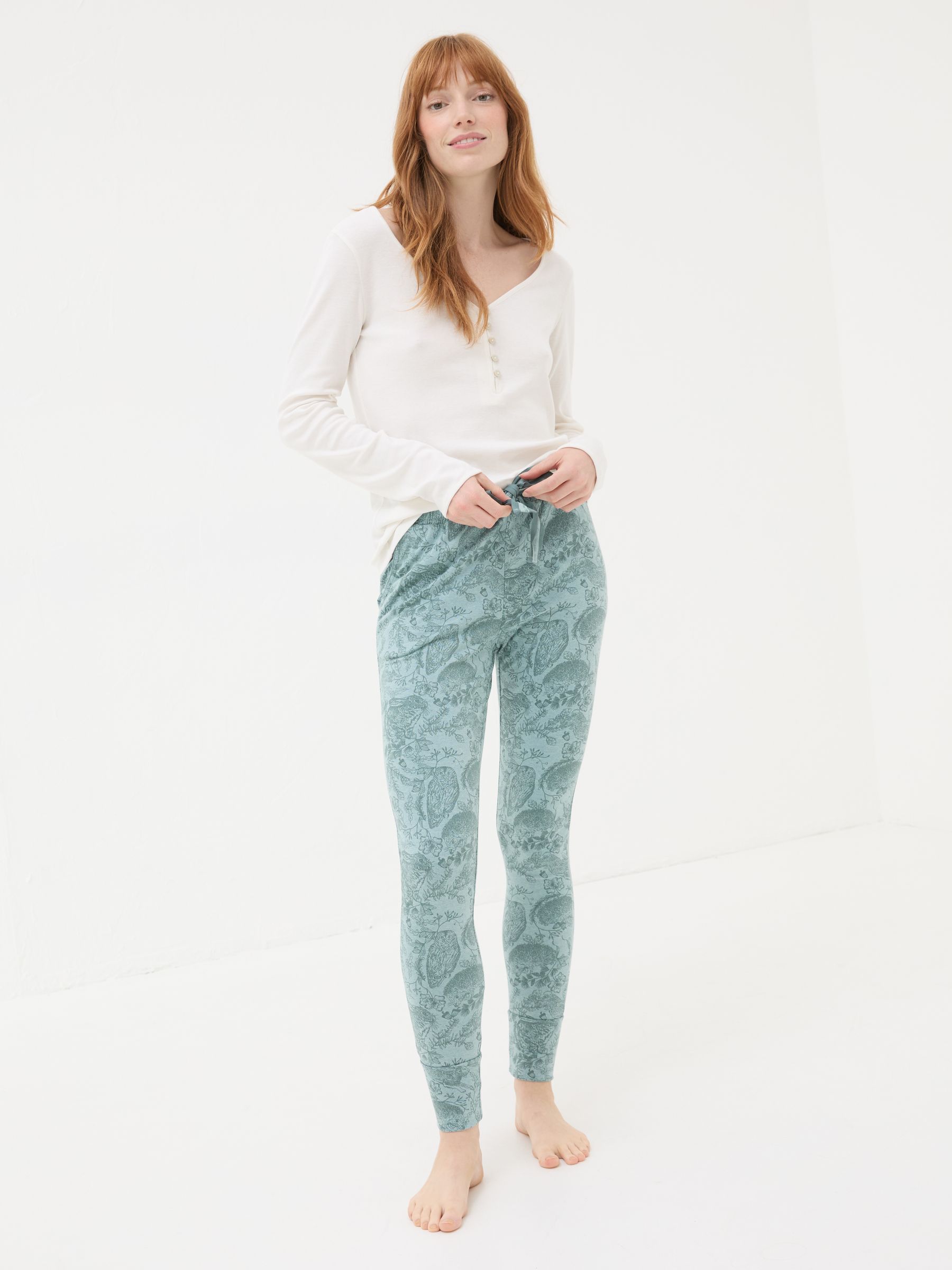 Ellie Teal Green Ellie Woodland Pyjama Bottoms - Image 3 of 6