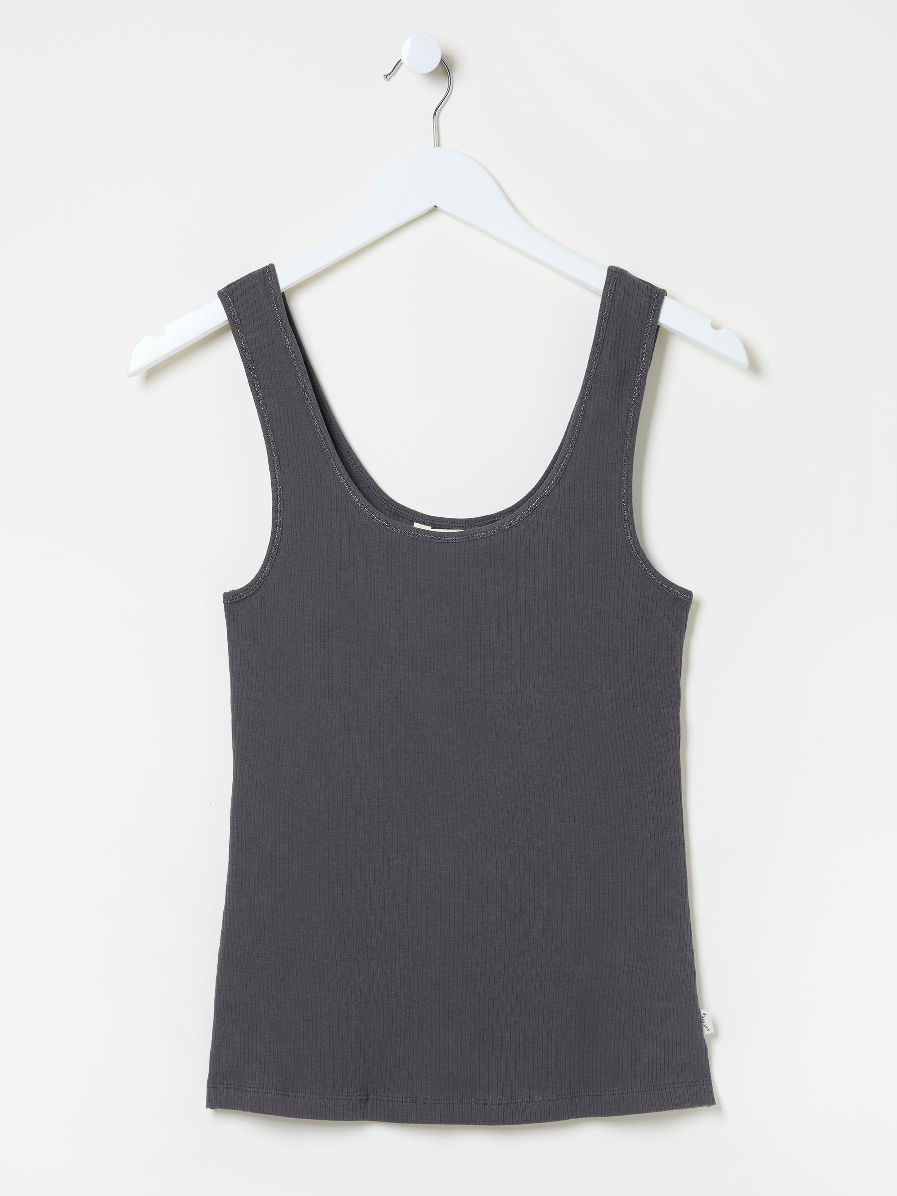 Charcoal Grey Rib Pyjama Top - Image 5 of 5