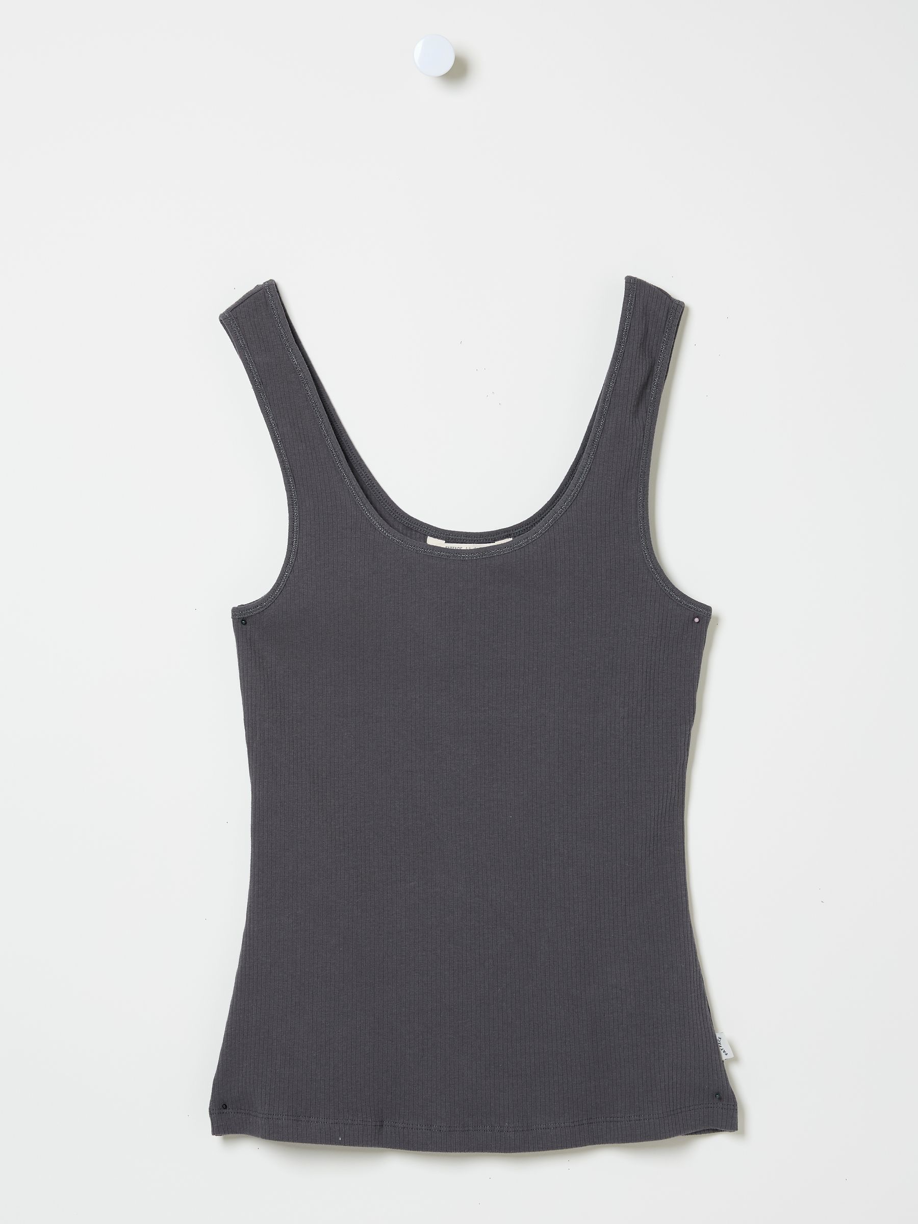 Charcoal Grey Rib Pyjama Top - Image 5 of 5 Charcoal Grey Rib Pyjama Top - Image 5 of 5