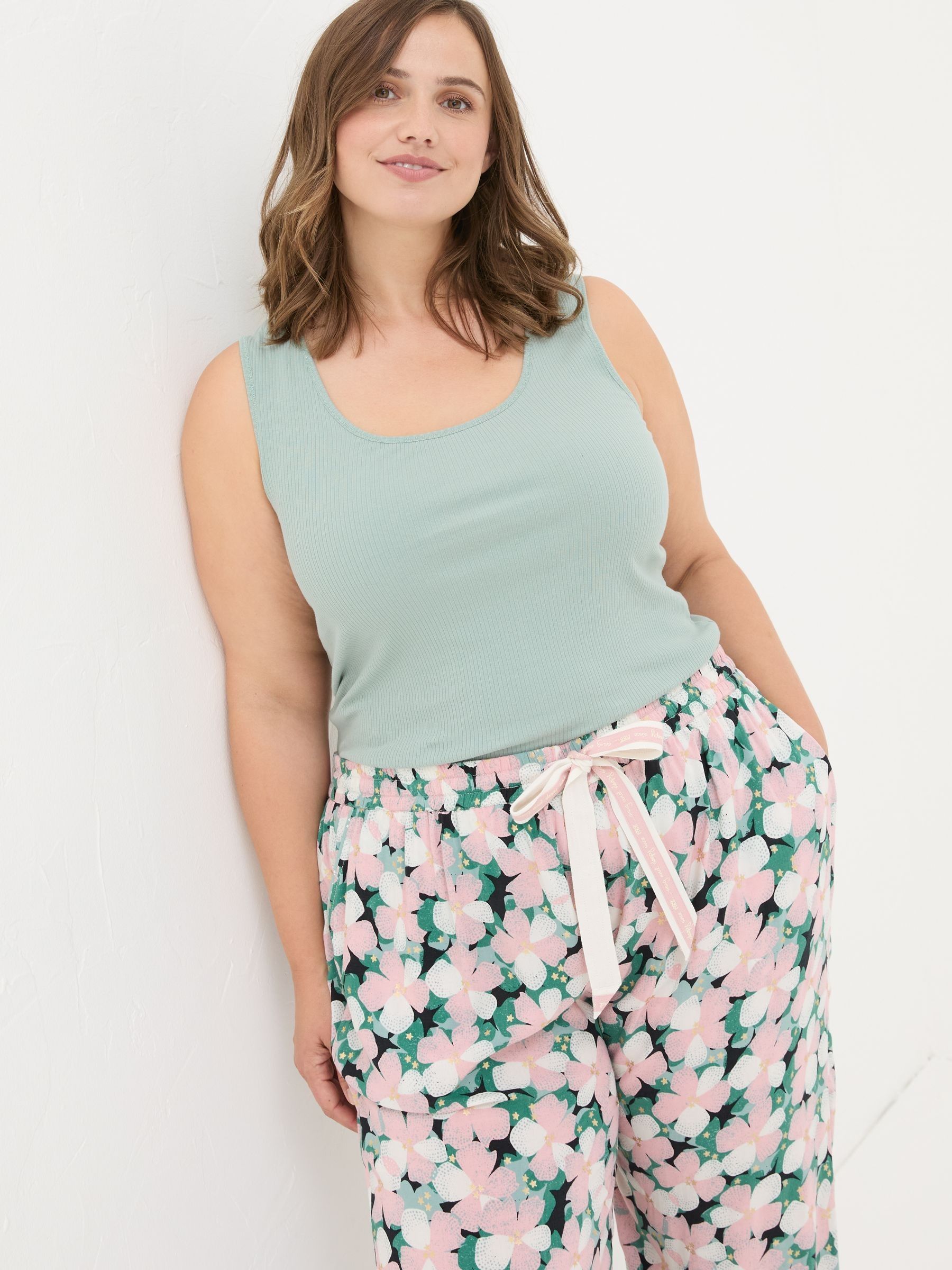 Green Haze Rib Pyjama Top - Image 4 of 8