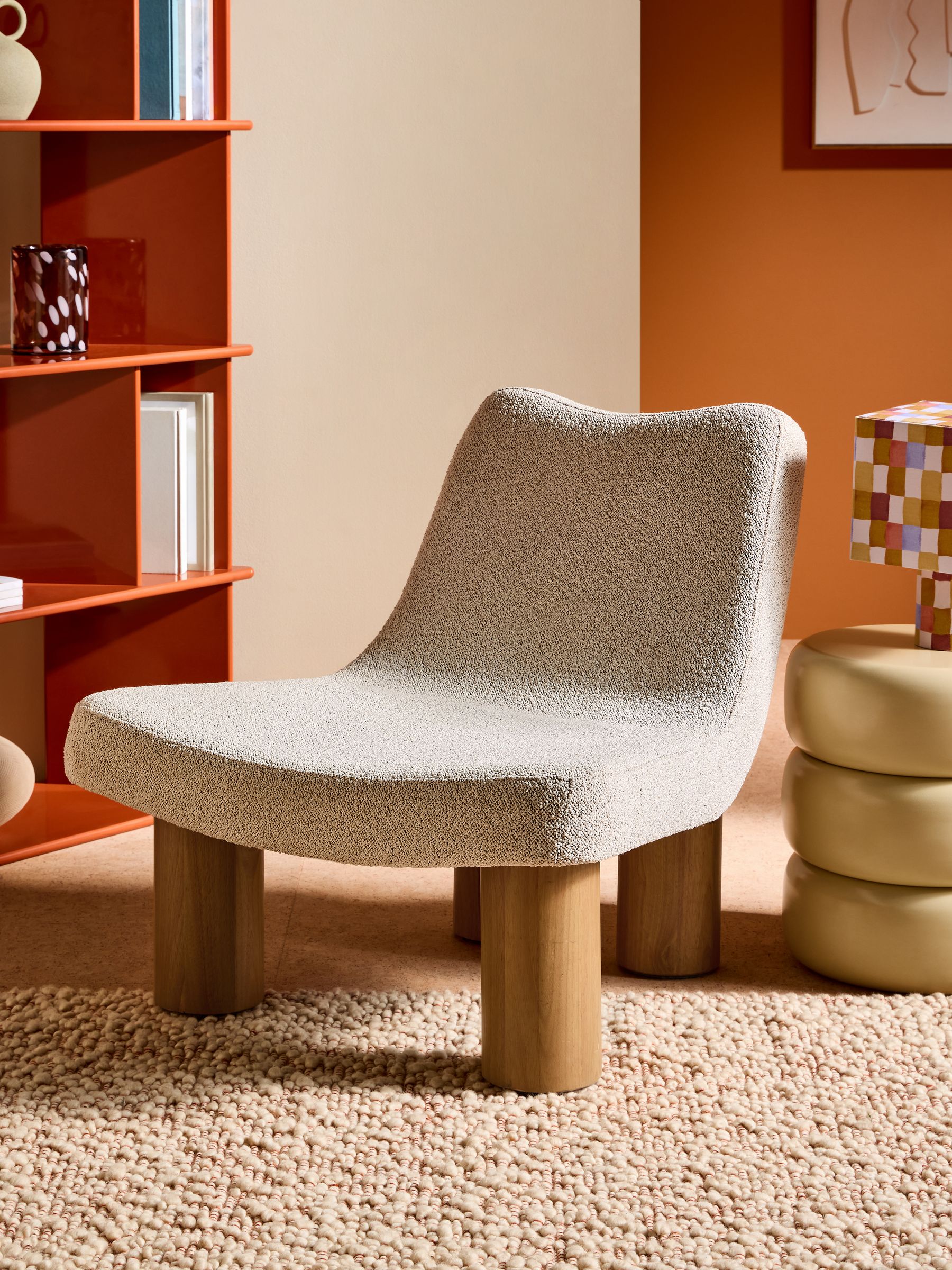 Wray Accent Chair in Off White Pax Boucle - Image 1 of 6 Wray Accent Chair in Off White Pax Boucle - Image 1 of 6