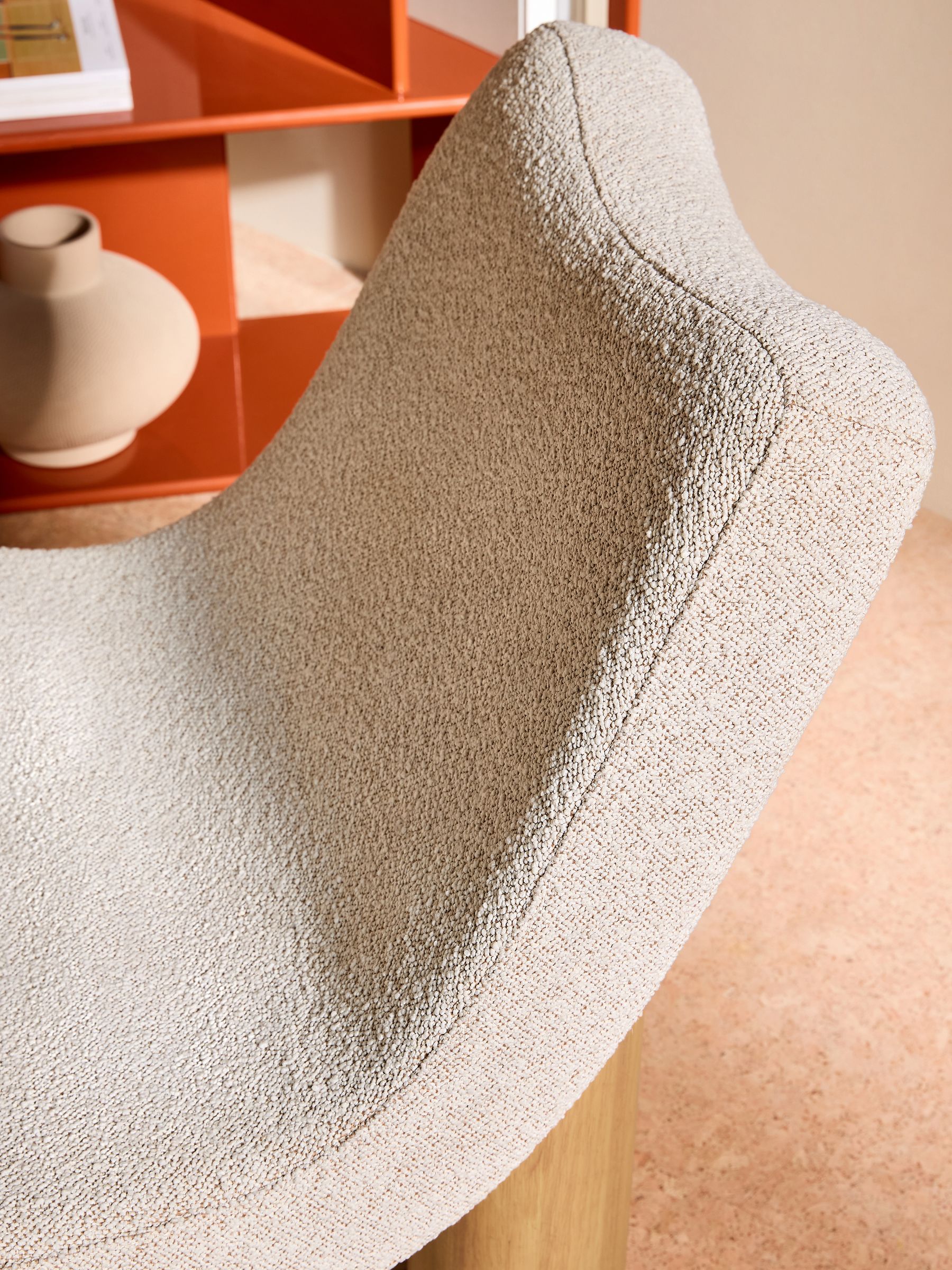 Wray Accent Chair in Off White Pax Boucle - Image 3 of 6