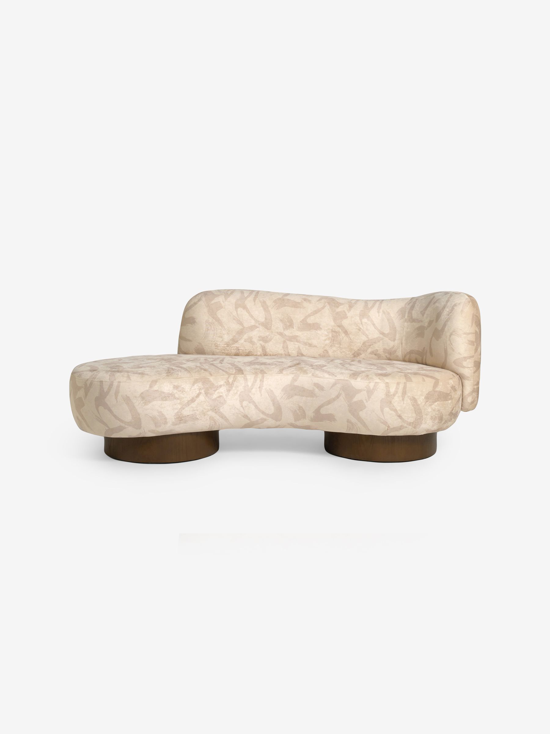 Novara 2 Seater Sofa in Natural Taupe Brushstroke Velvet - Image 4 of 6