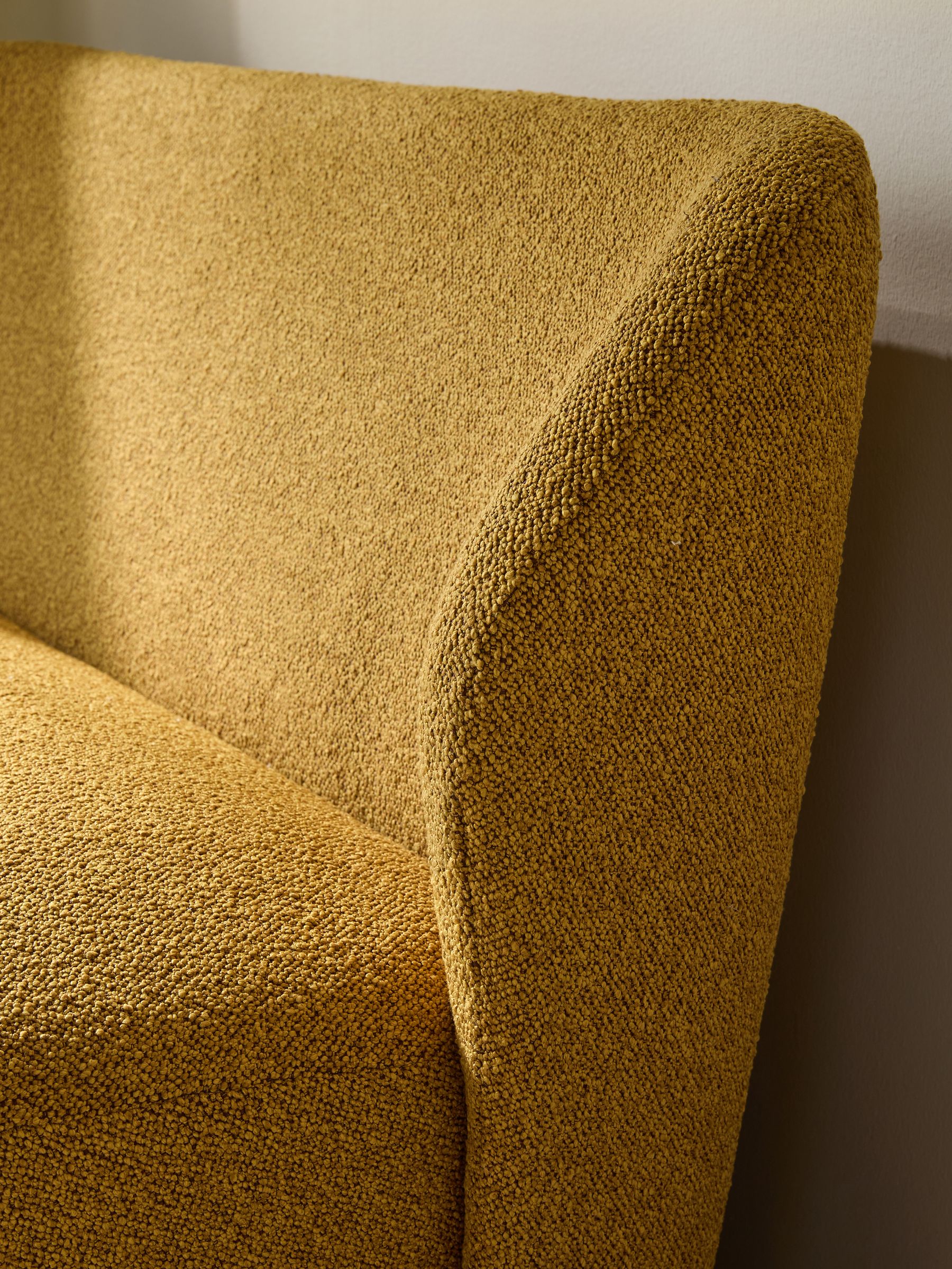 Topeka Small 2 Seater Sofa in Ochre Yellow Pax Boucle - Image 3 of 4