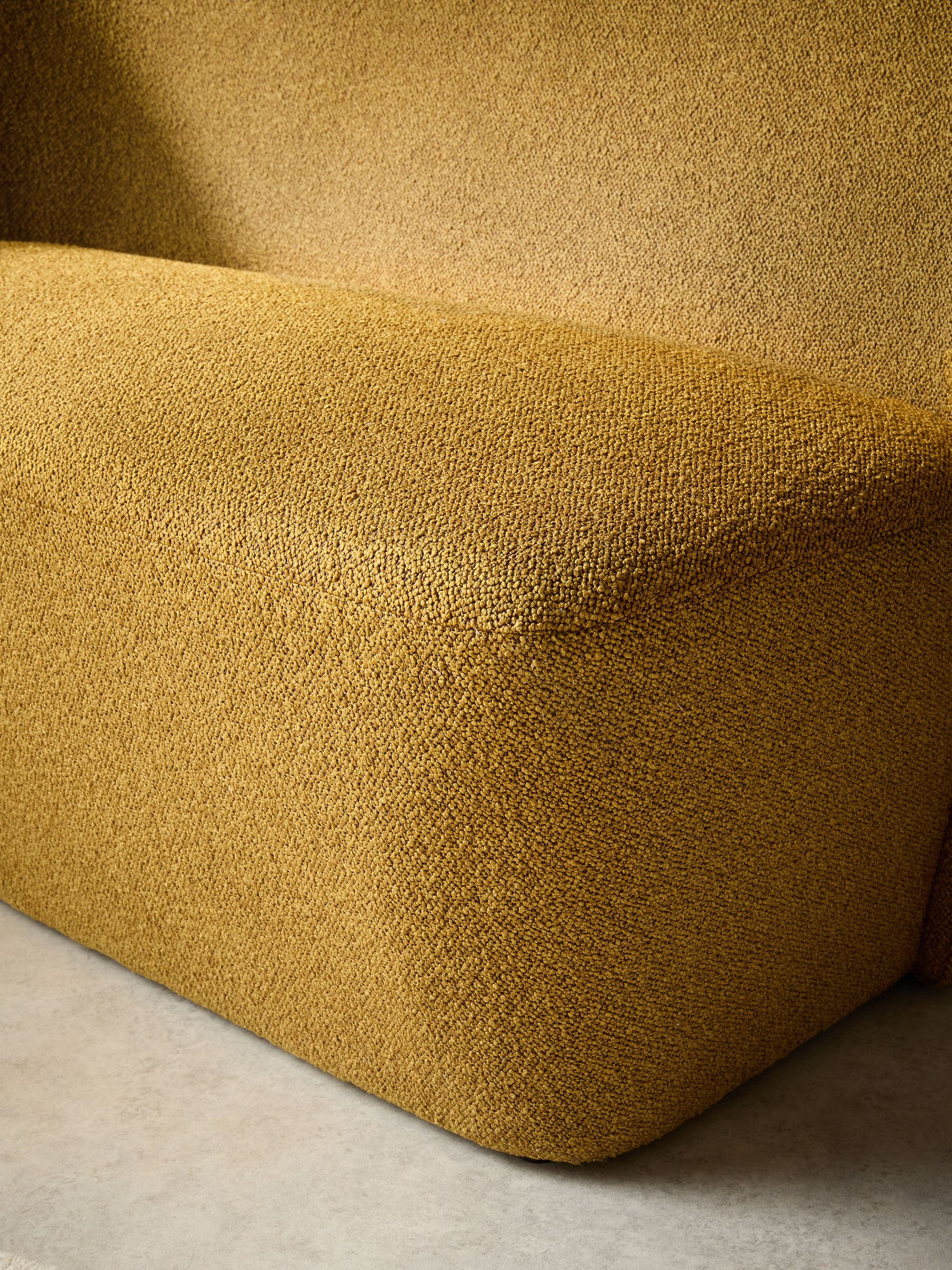 Topeka Small 2 Seater Sofa in Ochre Yellow Pax Boucle - Image 5 of 7