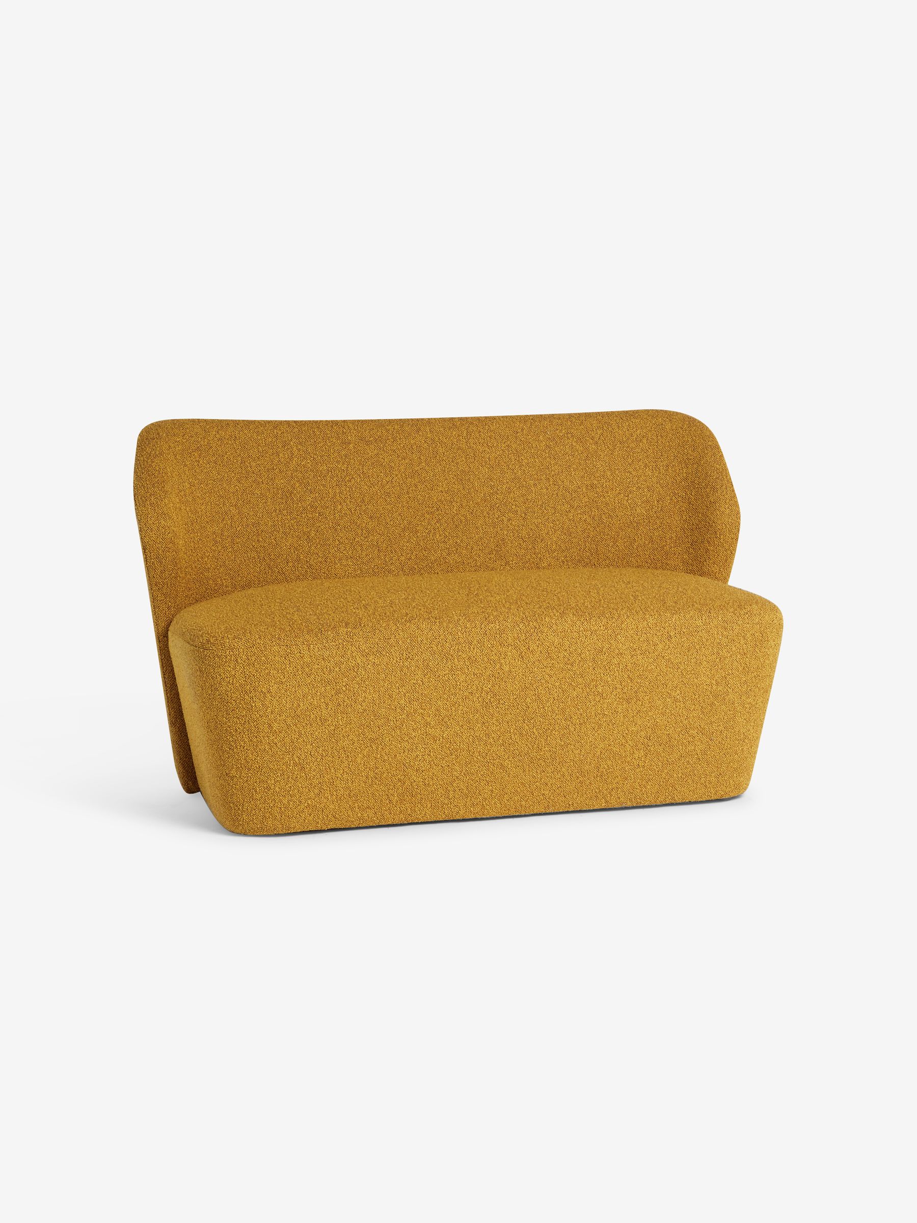 Topeka Small 2 Seater Sofa in Ochre Yellow Pax Boucle - Image 6 of 7