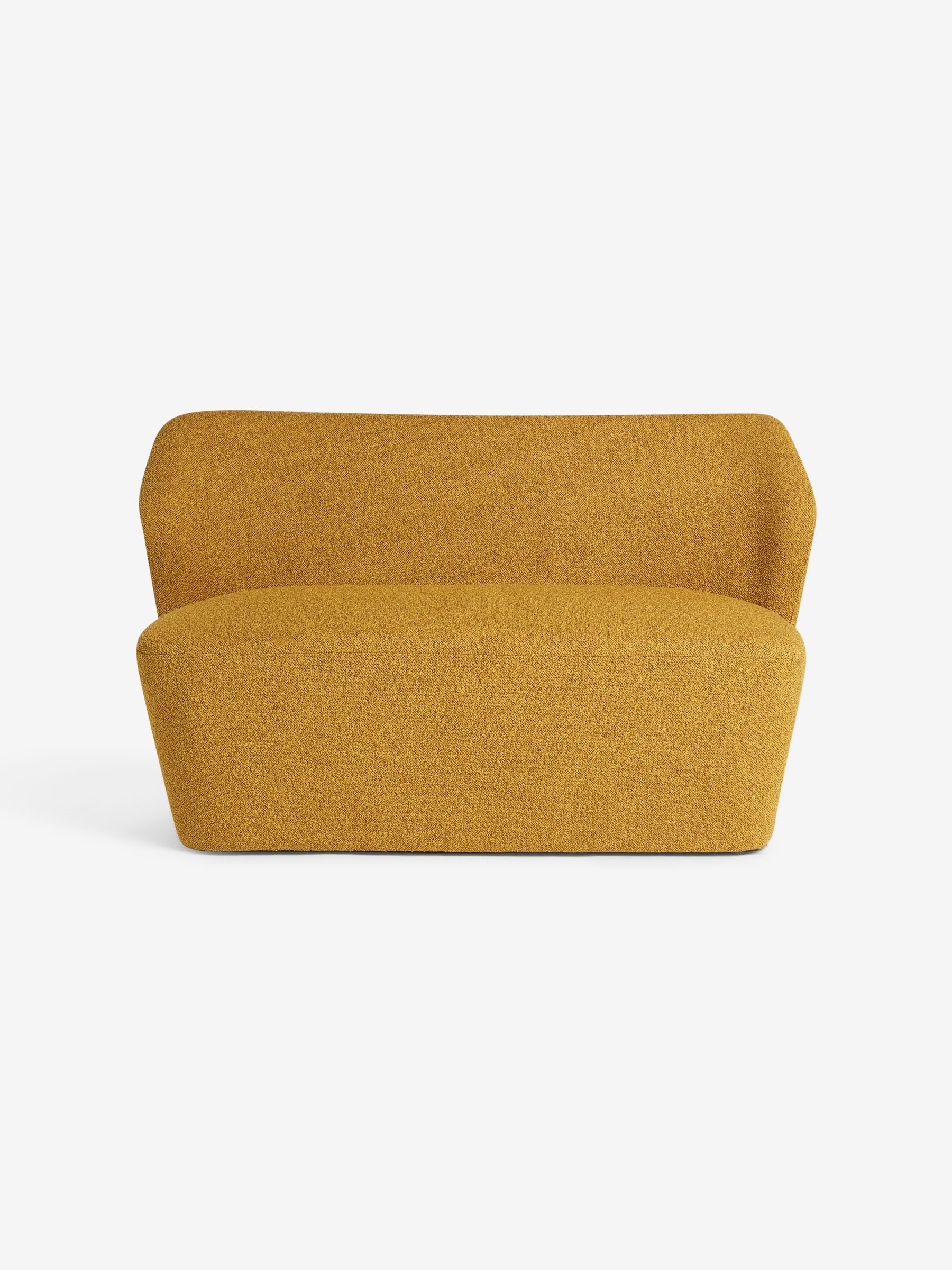 Topeka Small 2 Seater Sofa in Ochre Yellow Pax Boucle - Image 7 of 7