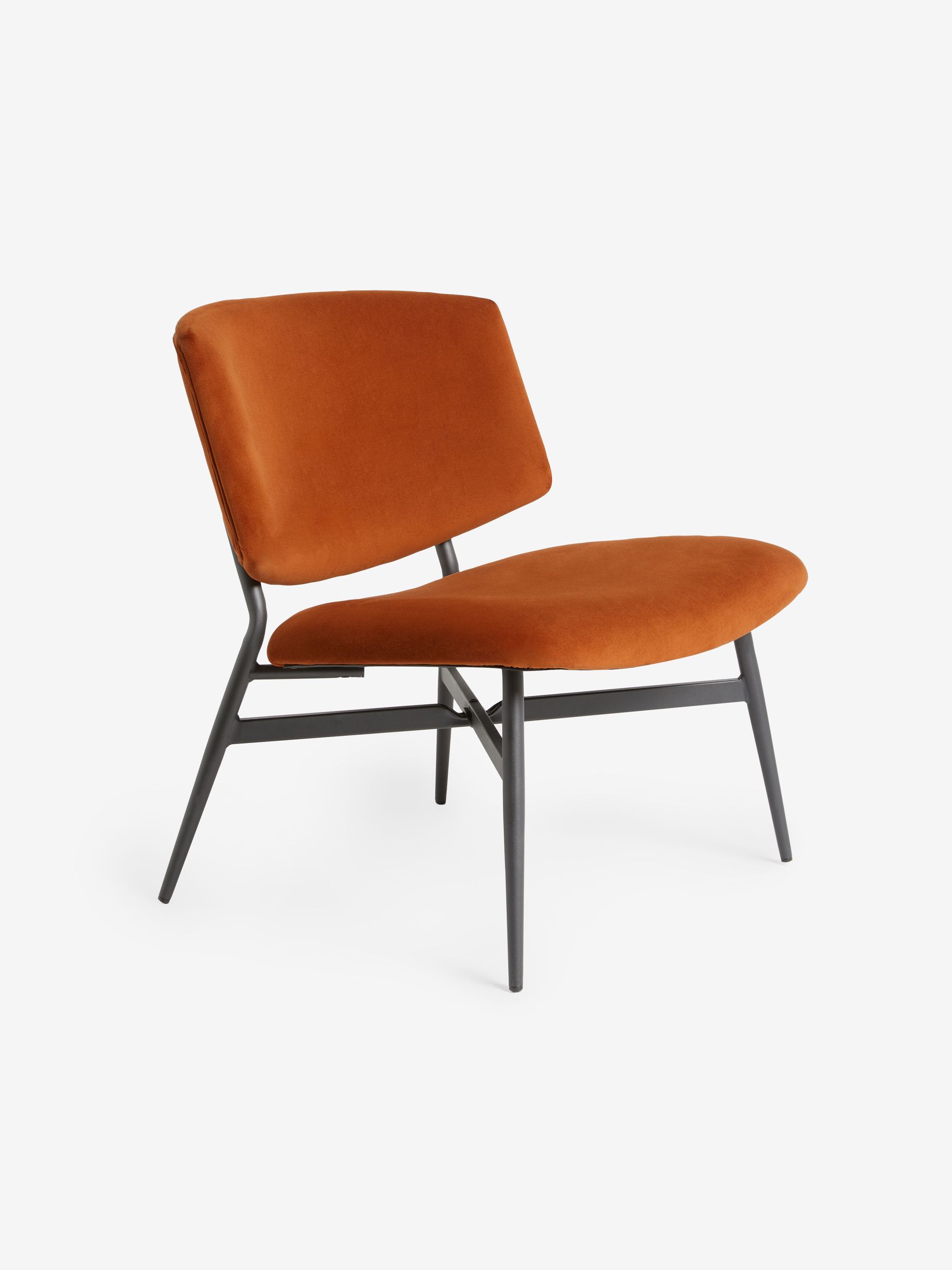 Kuta Accent Chair in Velvet Cinnamon Orange - Image 6 of 7