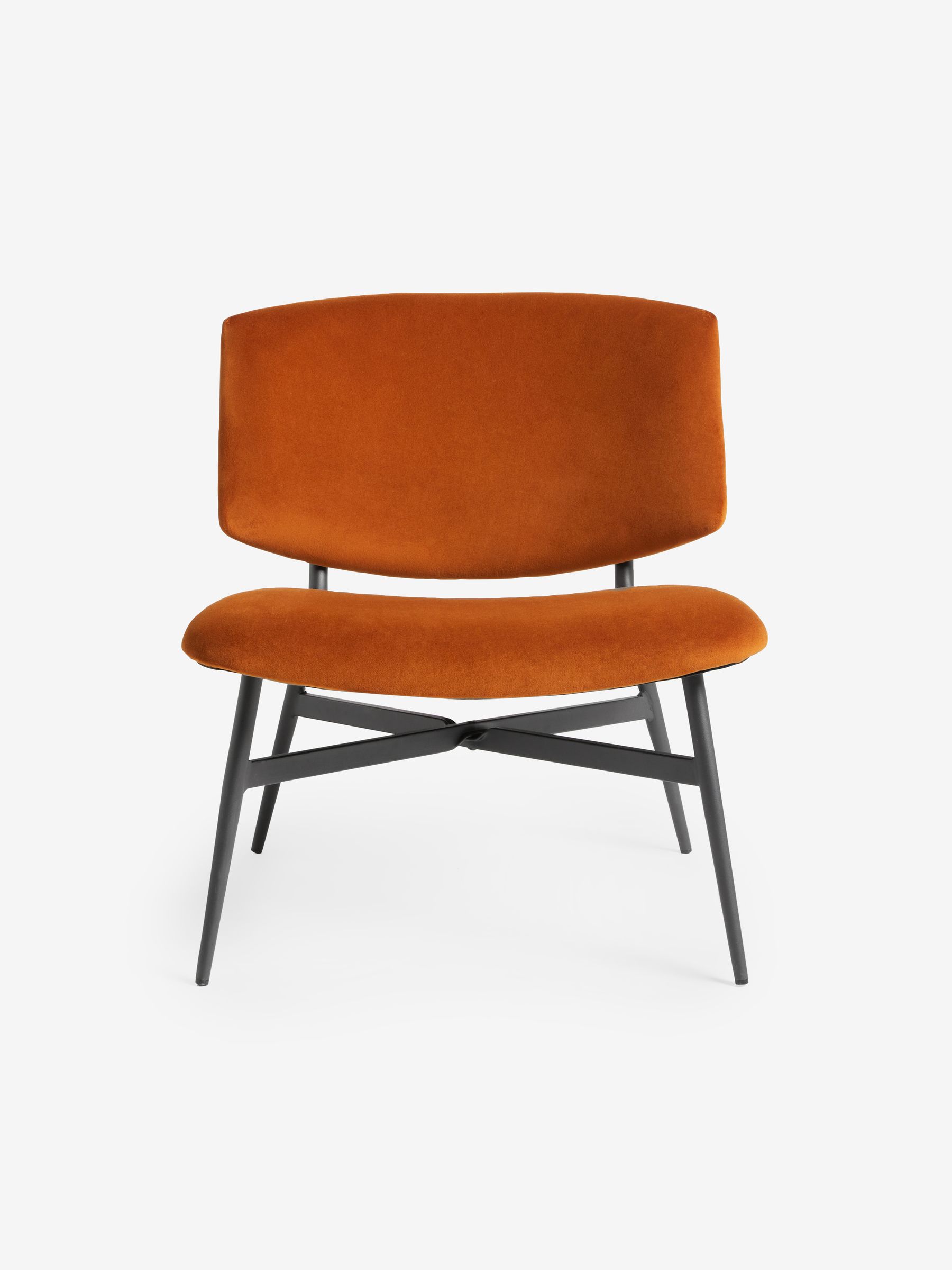 Kuta Accent Chair in Velvet Cinnamon Orange - Image 7 of 7