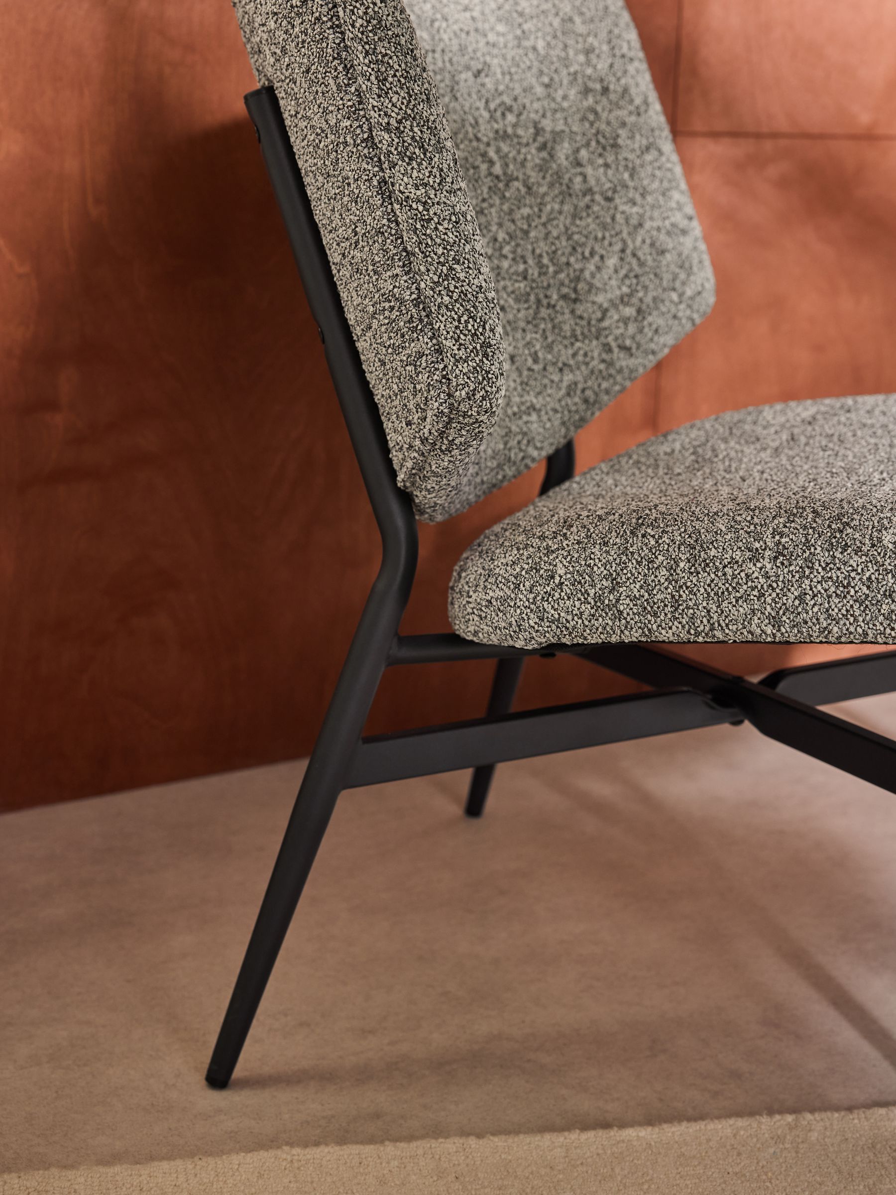 Kuta Accent Chair in Grey Marl Pax Boucle - Image 5 of 7