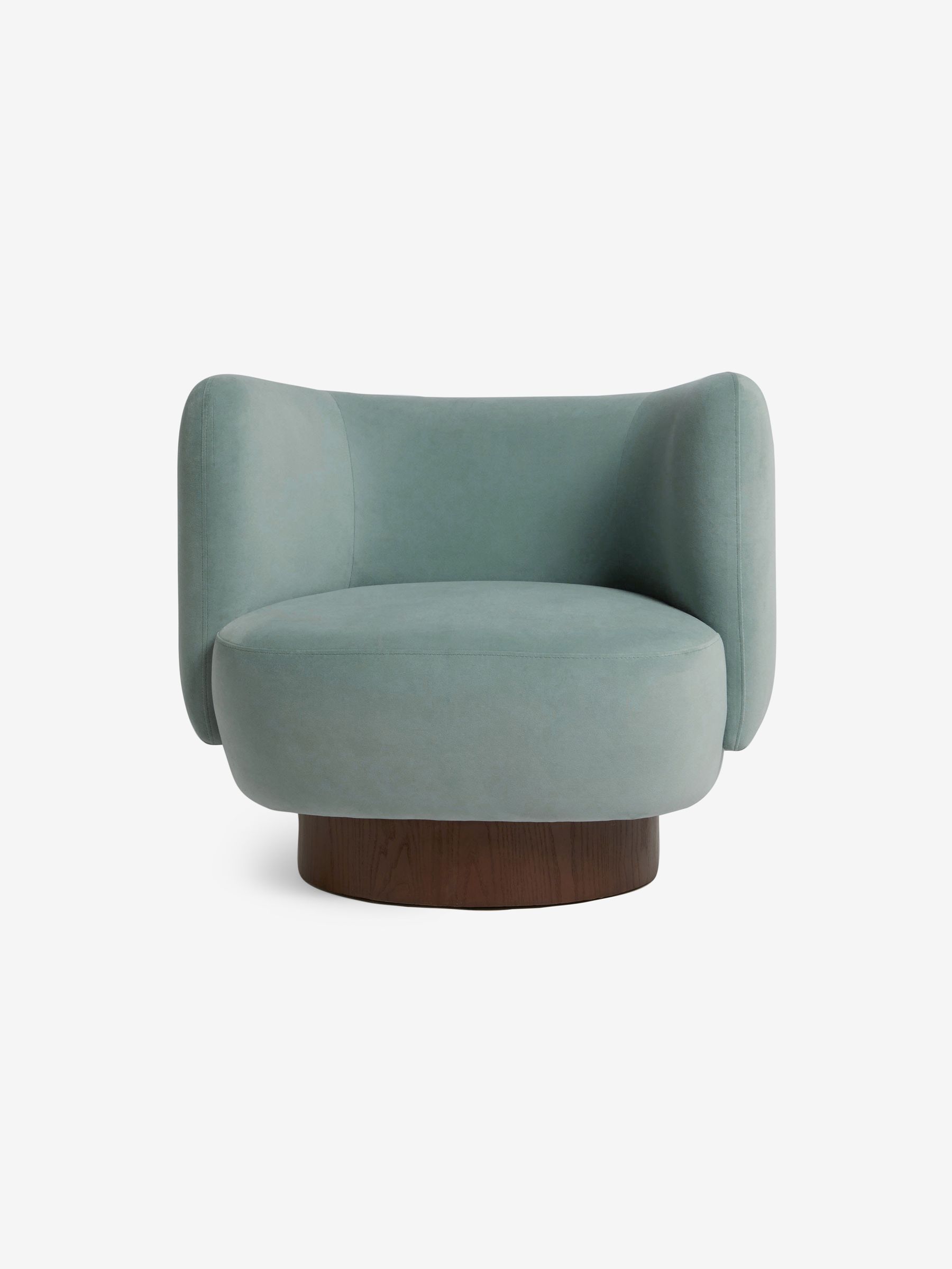 Novara Swivel Accent Chair in Steel Grey Blue - Image 4 of 6