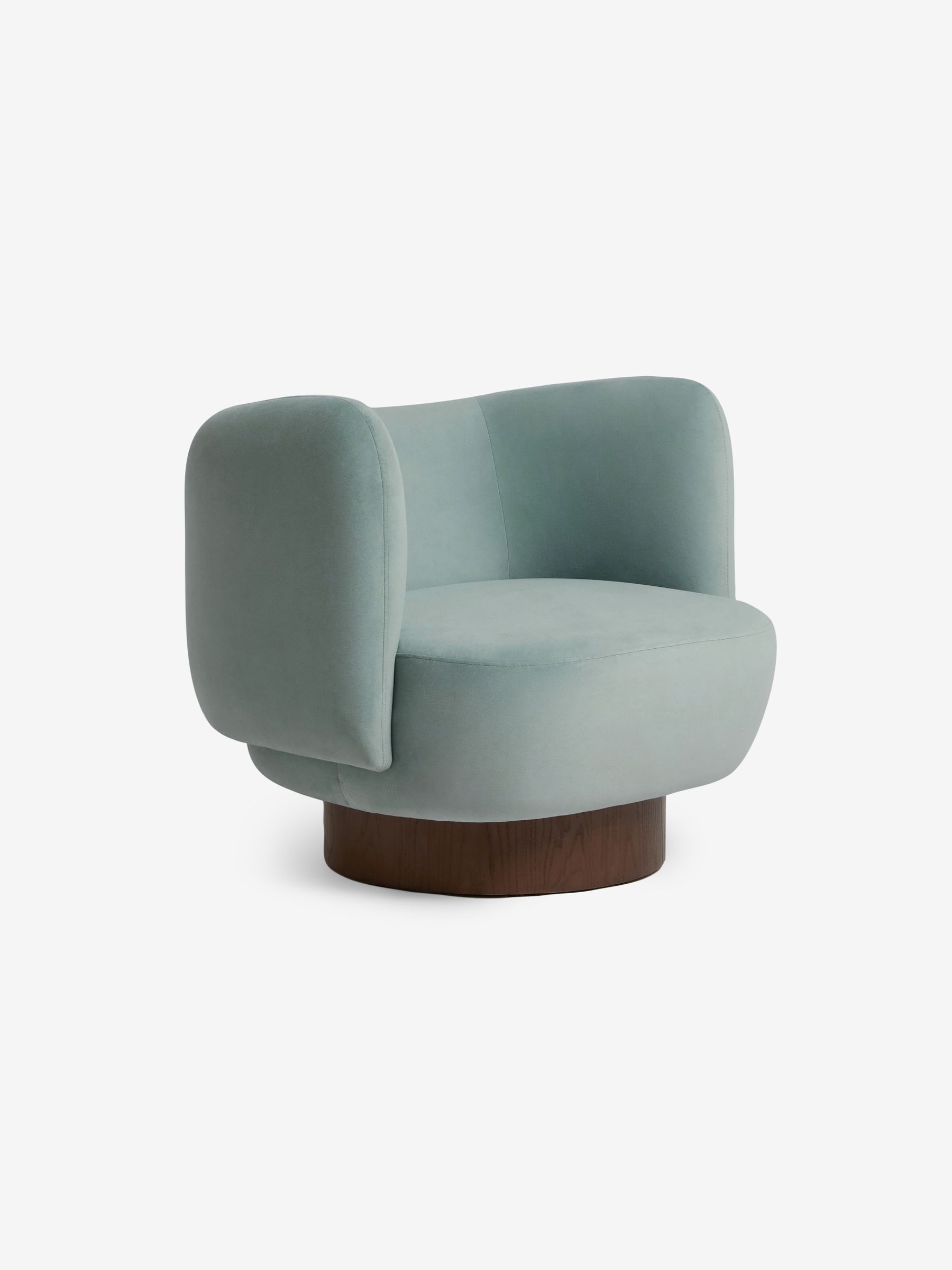 Novara Swivel Accent Chair in Steel Grey Blue - Image 5 of 6