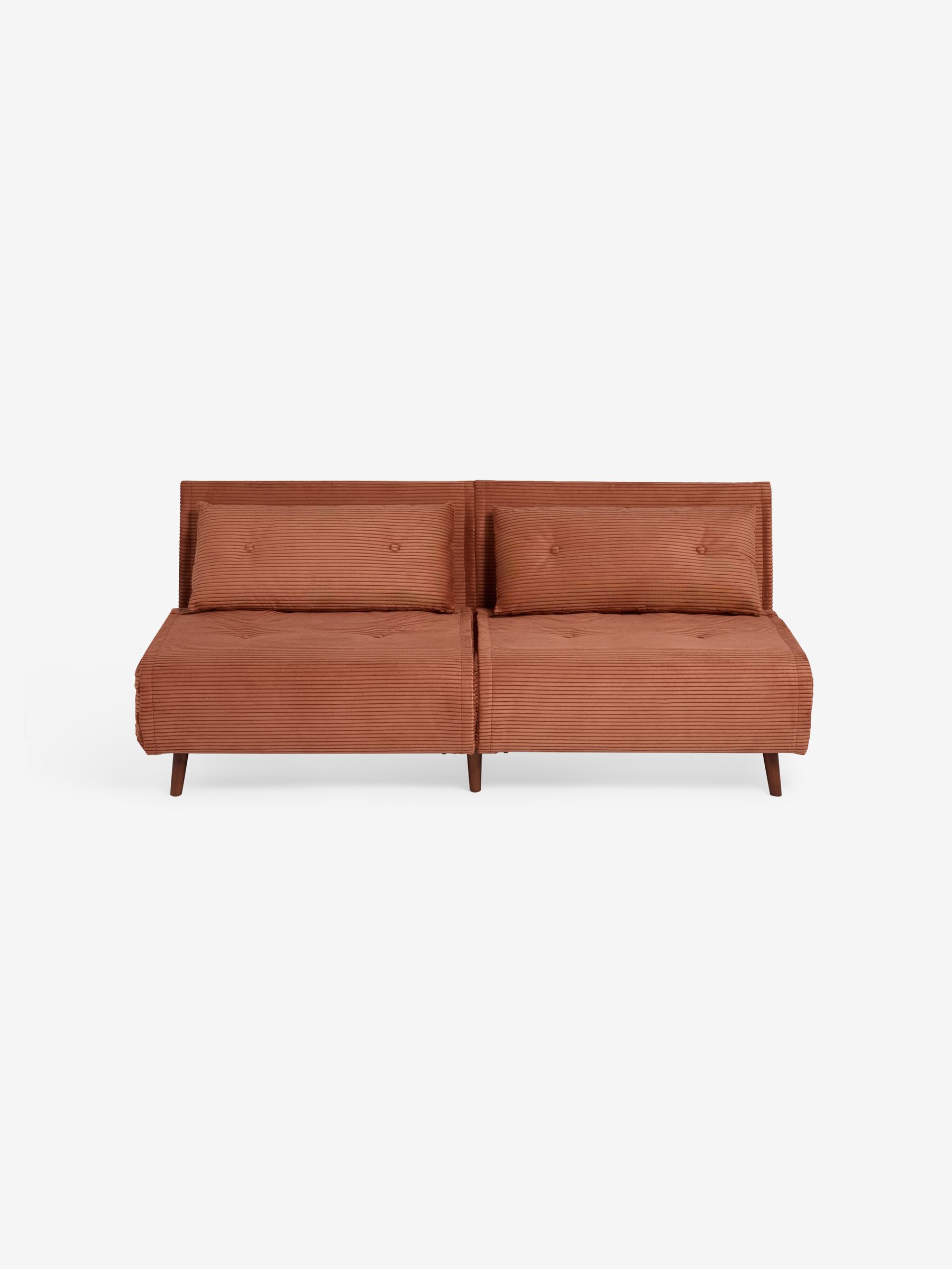 Haru 4 Seater Sofabed in Nutmeg Orange Corduroy | Made