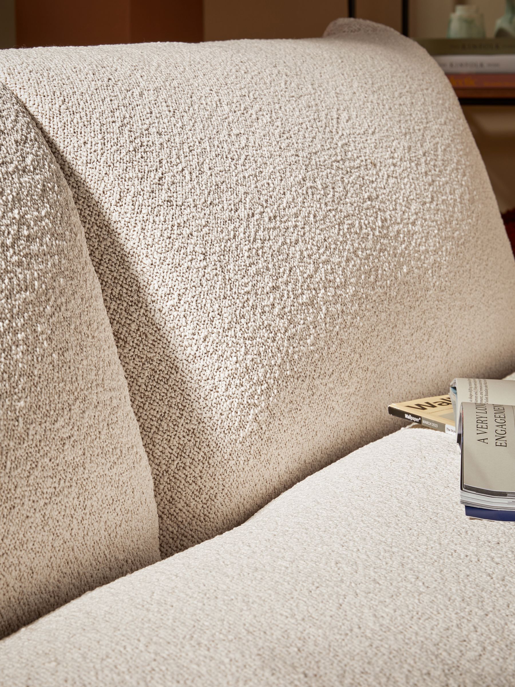 Jude 3 Seater Sofa Bed in Off White Pax Boucle - Image 3 of 7