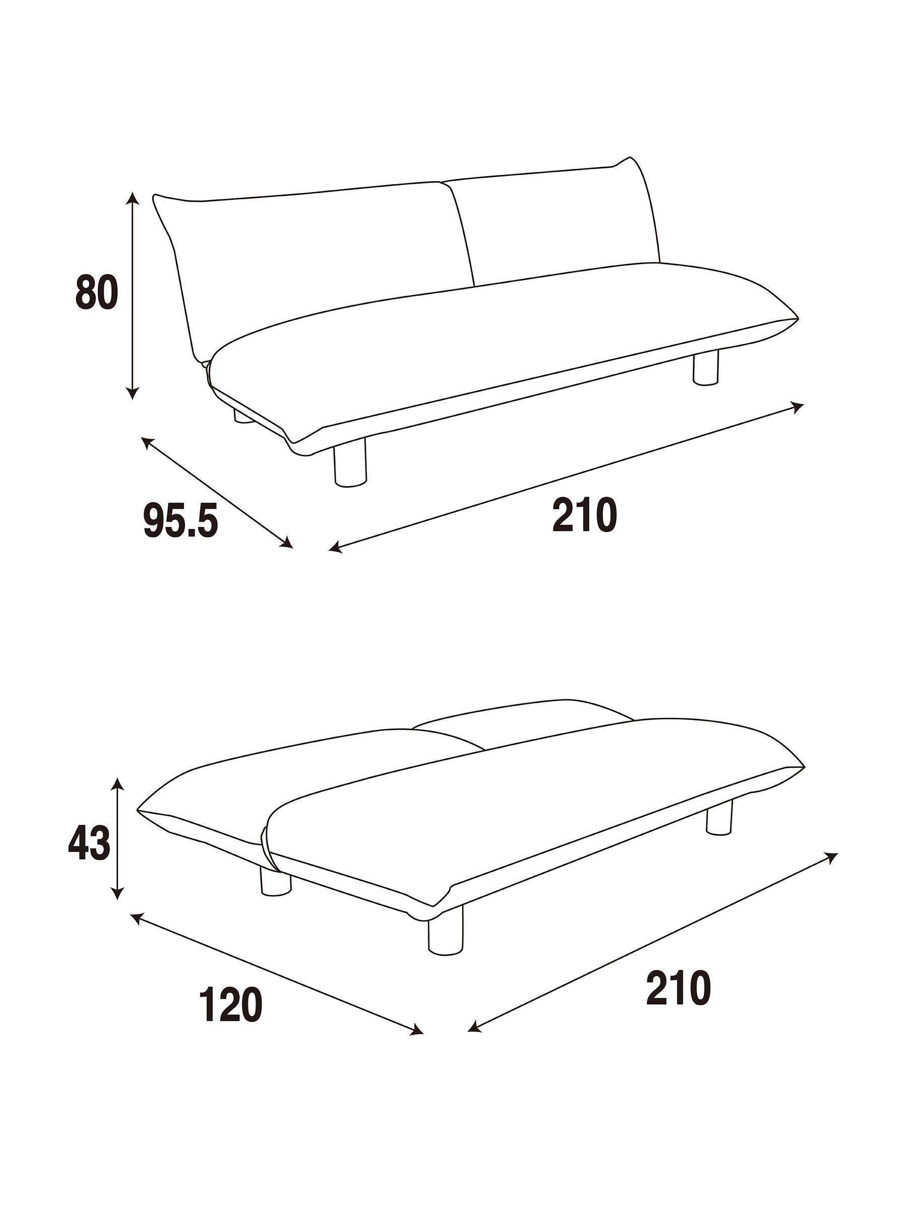Jude 3 Seater Sofa Bed in Off White Pax Boucle - Image 7 of 7