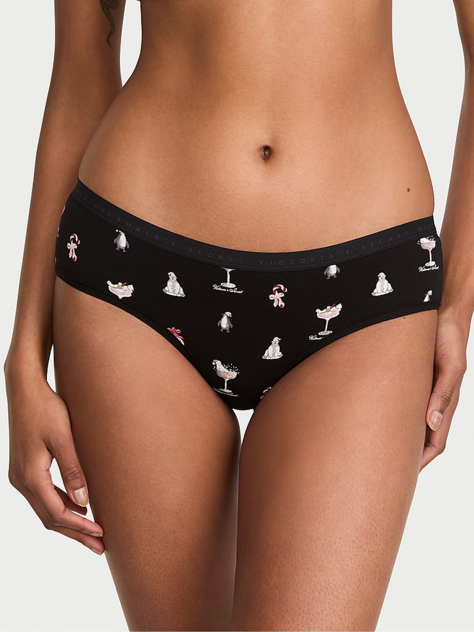 Christmas Black Polar Bears Hipster Knickers - Image 1 of 2 Christmas Black Polar Bears Hipster Knickers - Image 1 of 2