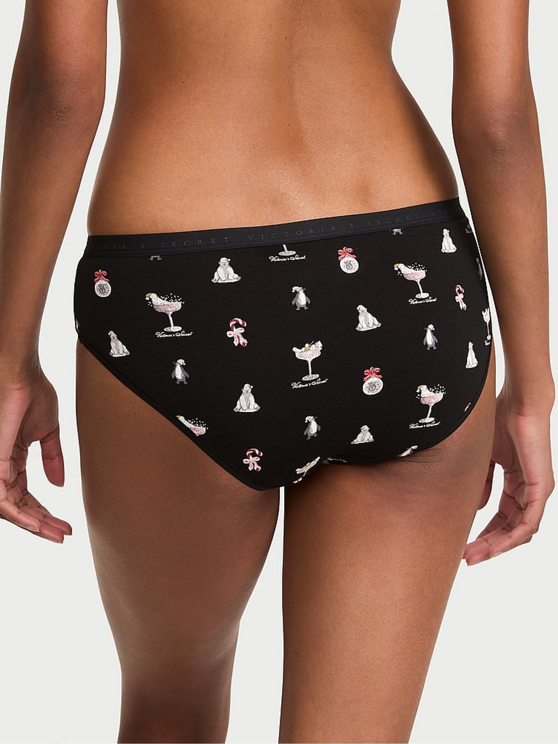 Christmas Black Polar Bears Hipster Knickers - Image 2 of 2