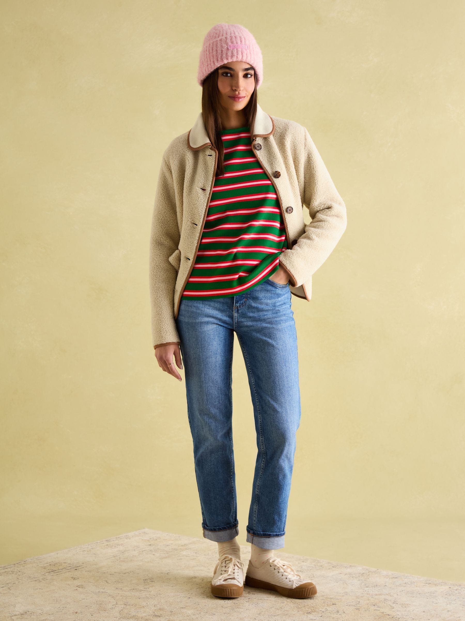 Harbour Green/Pink Boat Neck Printed Top - Image 3 of 8