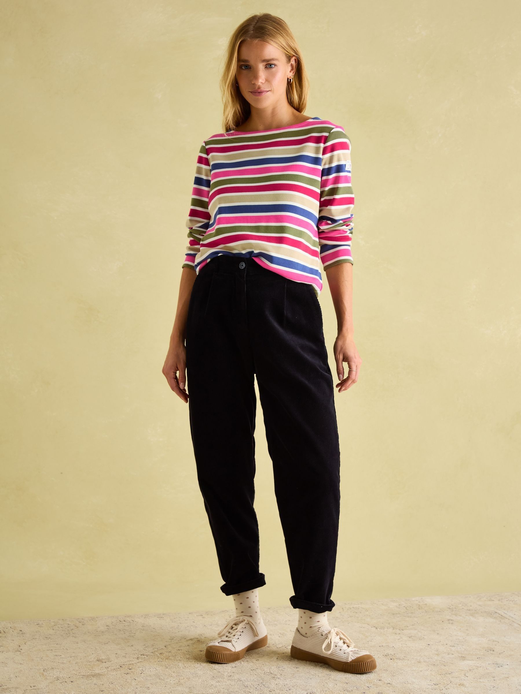 Harbour Multi Stripe Boat Neck Printed Top - Image 6 of 7