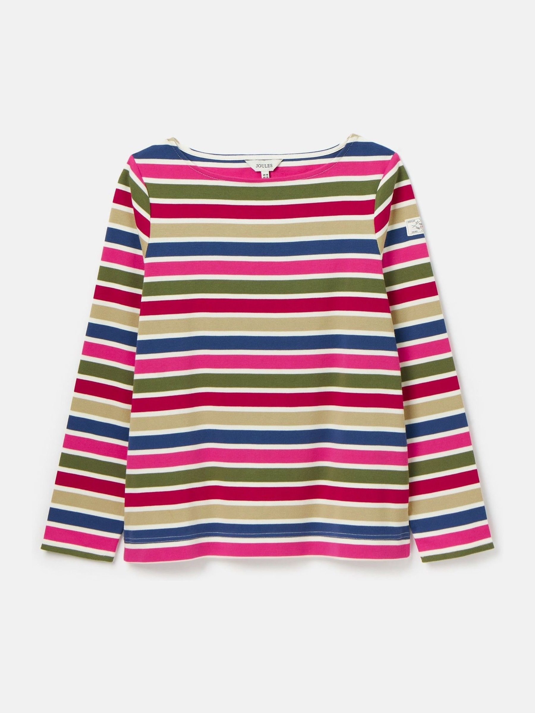 Harbour Multi Stripe Boat Neck Printed Top - Image 7 of 7