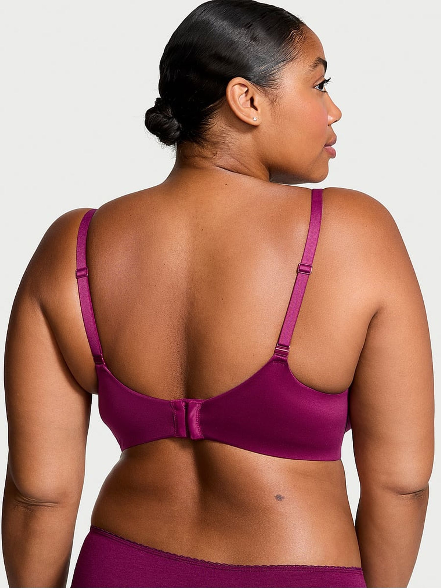 Plum Rouge Purple Lace Trim Demi Bra - Image 2 of 3