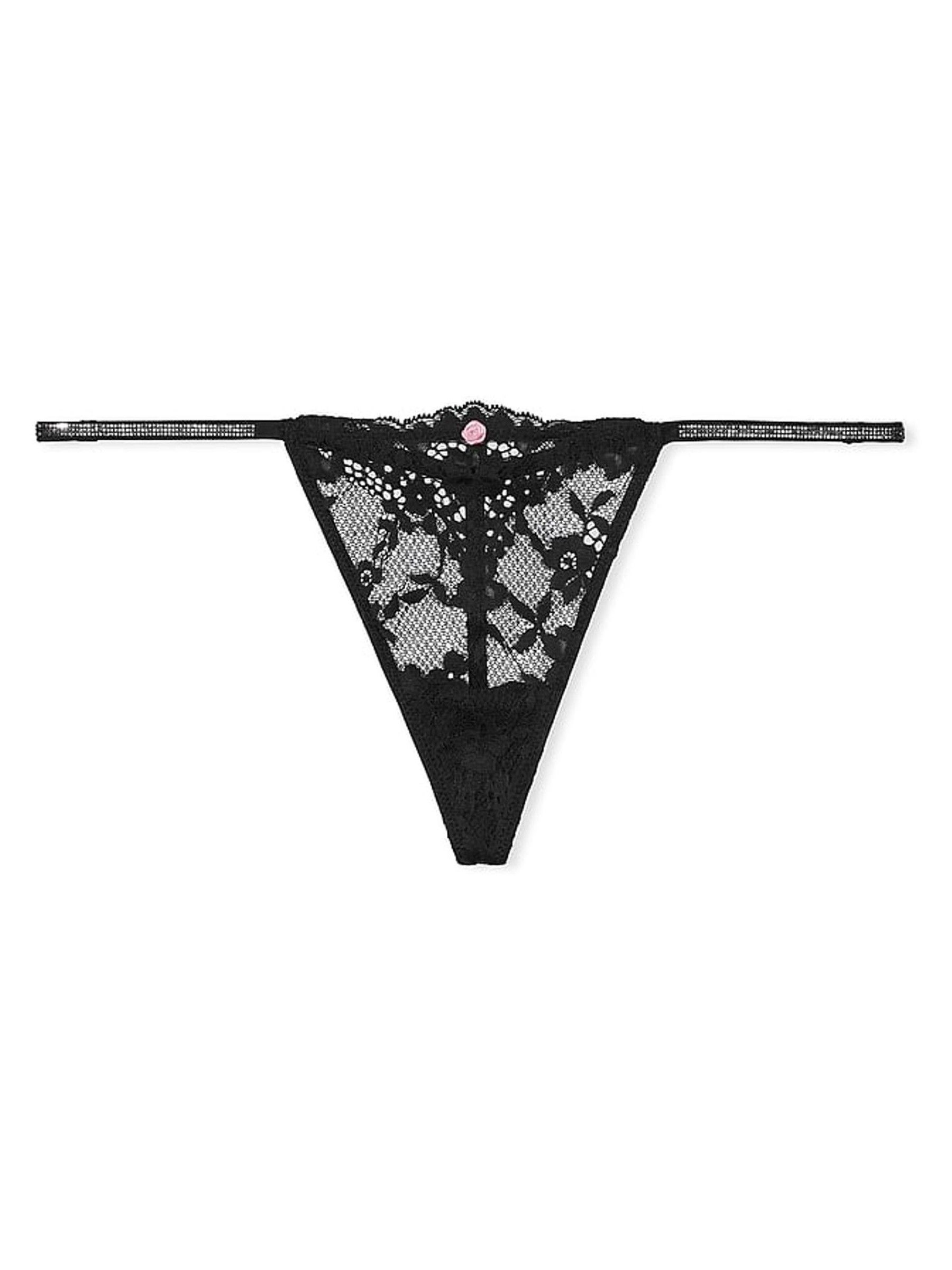 Black G String Twinkle Strap Knickers - Image 3 of 3