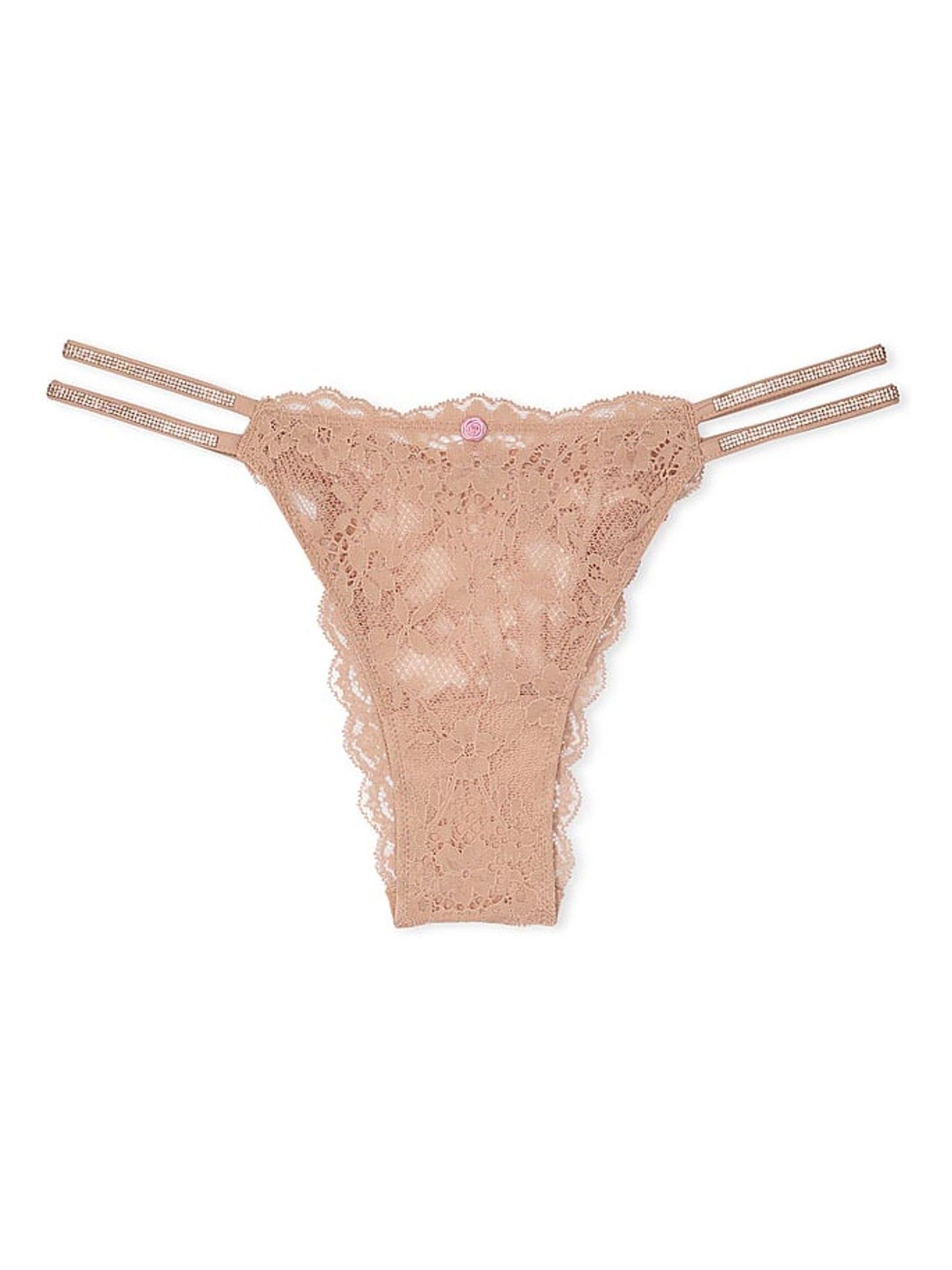 Praline Nude Brazilian Twinkle Strap Knickers - Image 3 of 3