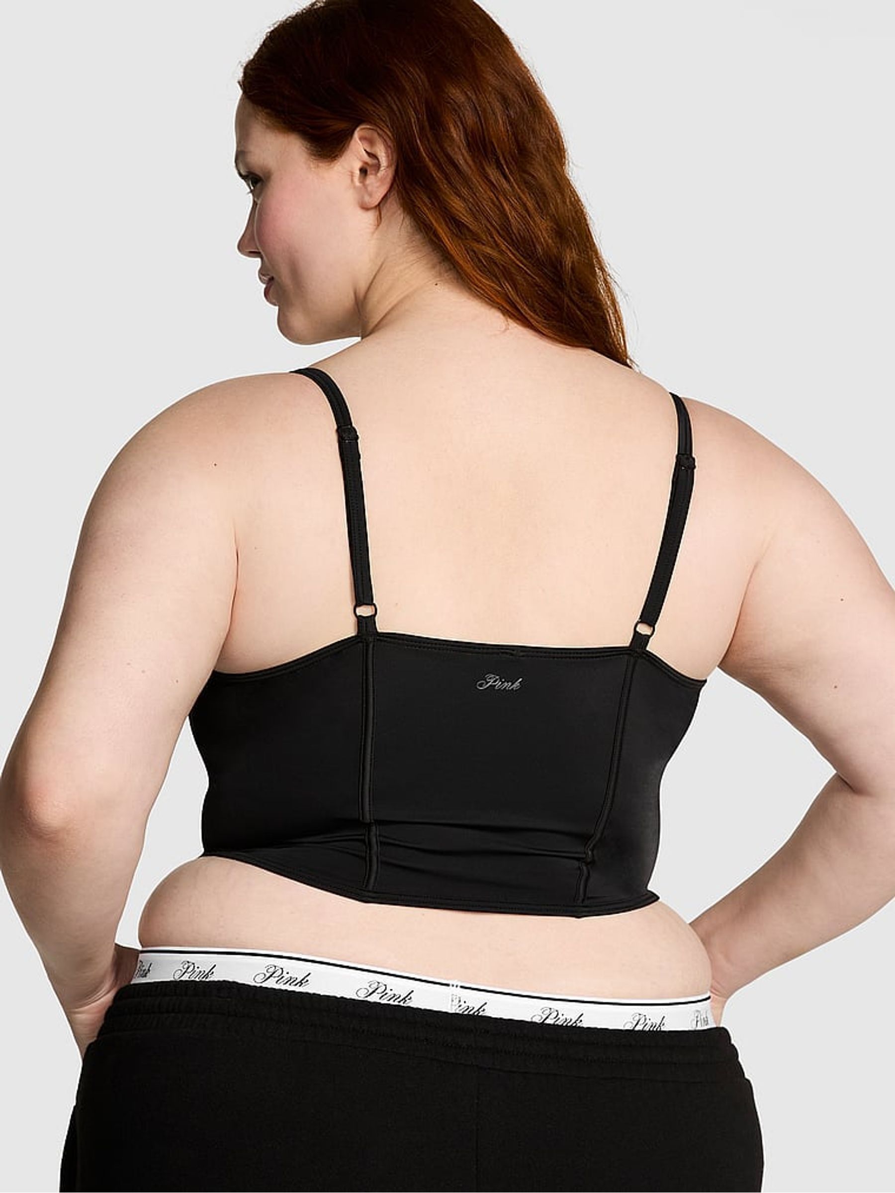 Black Soft Stretch Corset Top - Image 2 of 3