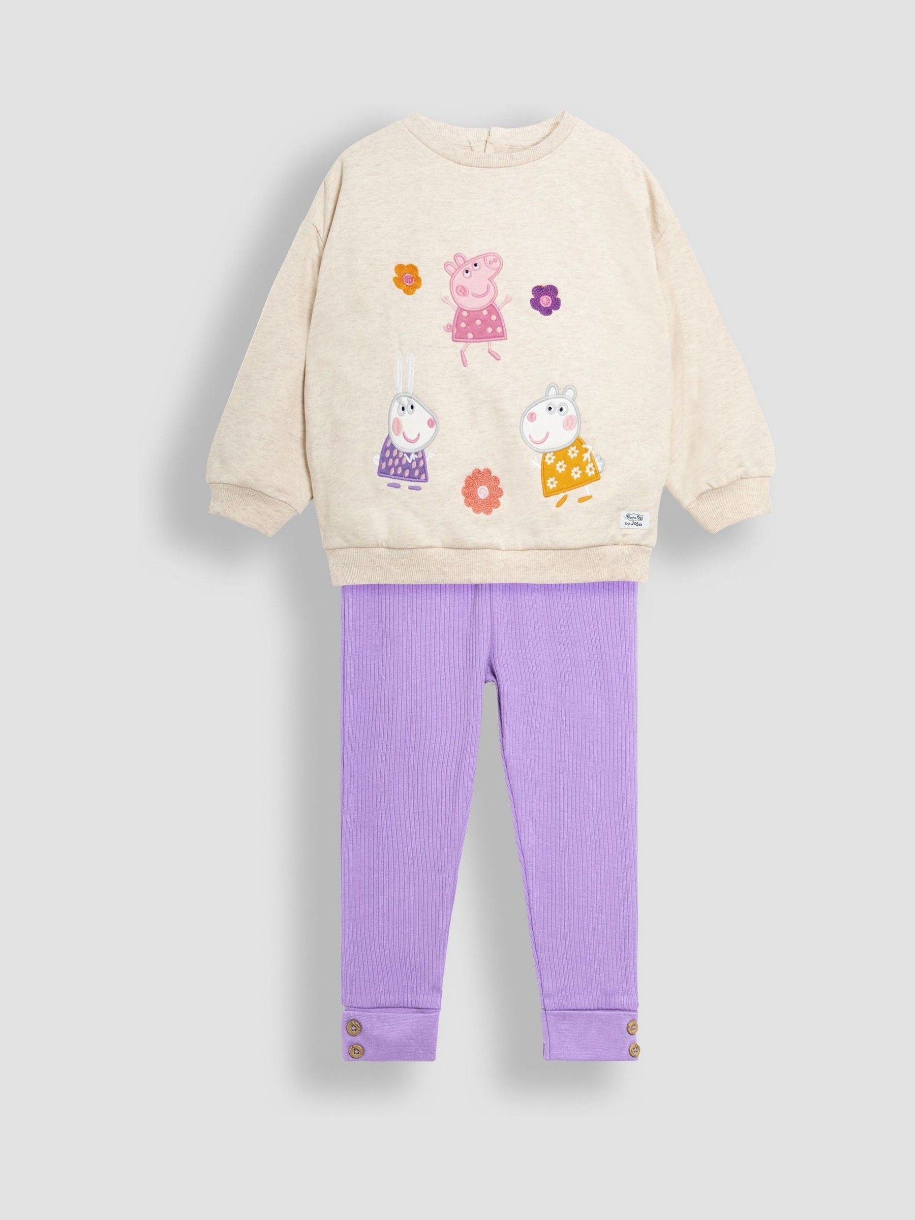 Lilac Peppa Pig Sweatshirt & Leggings Set - Image 2 of 7