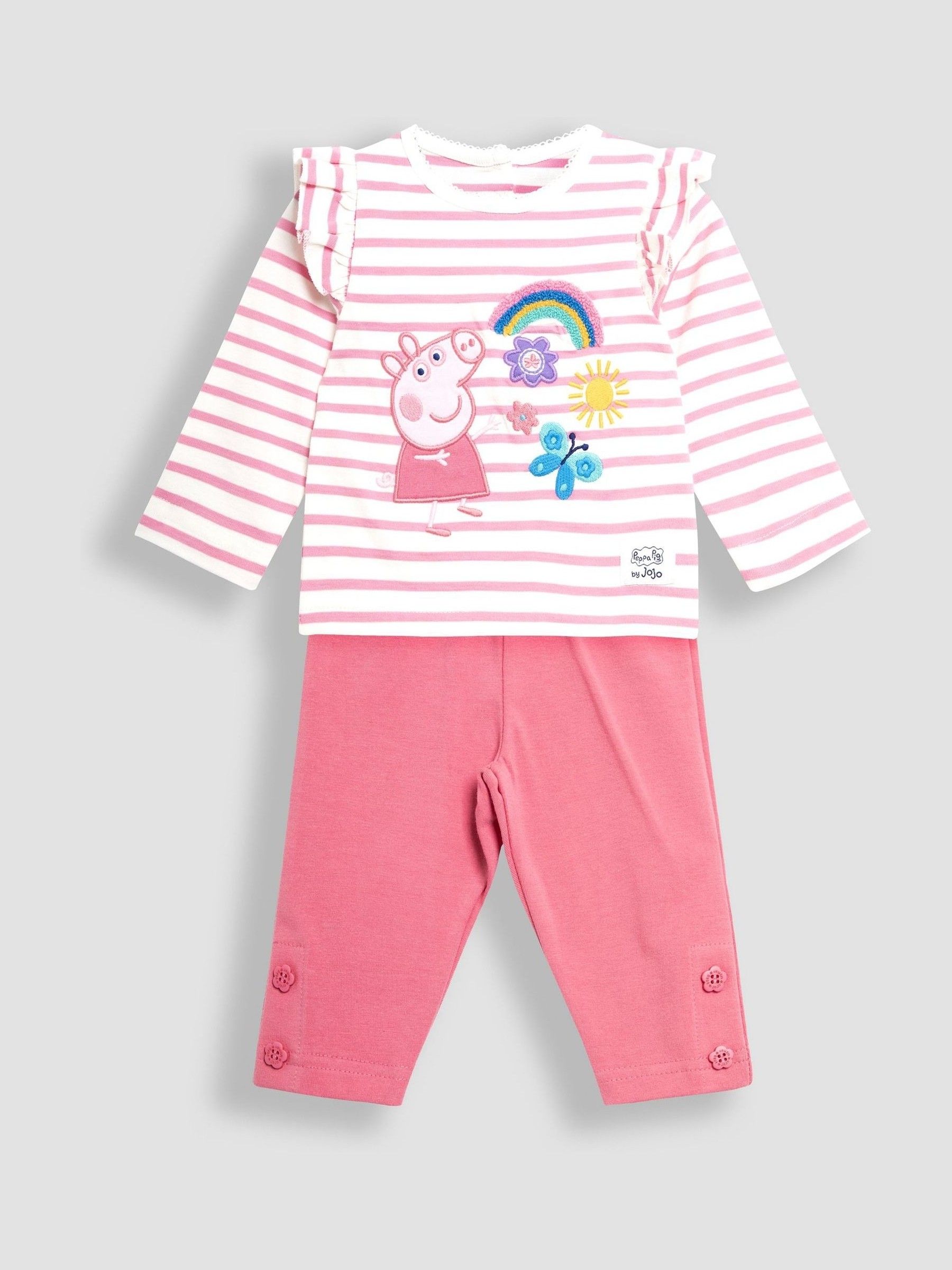 Pink Peppa Pig Appliqué Top & Leggings Set - Image 2 of 7