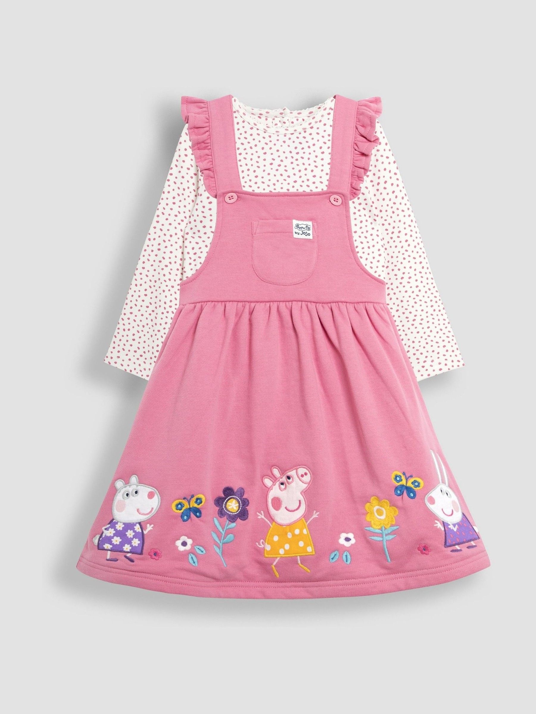Pink Peppa Pig Pinafore Dress & Top Set - Image 2 of 7