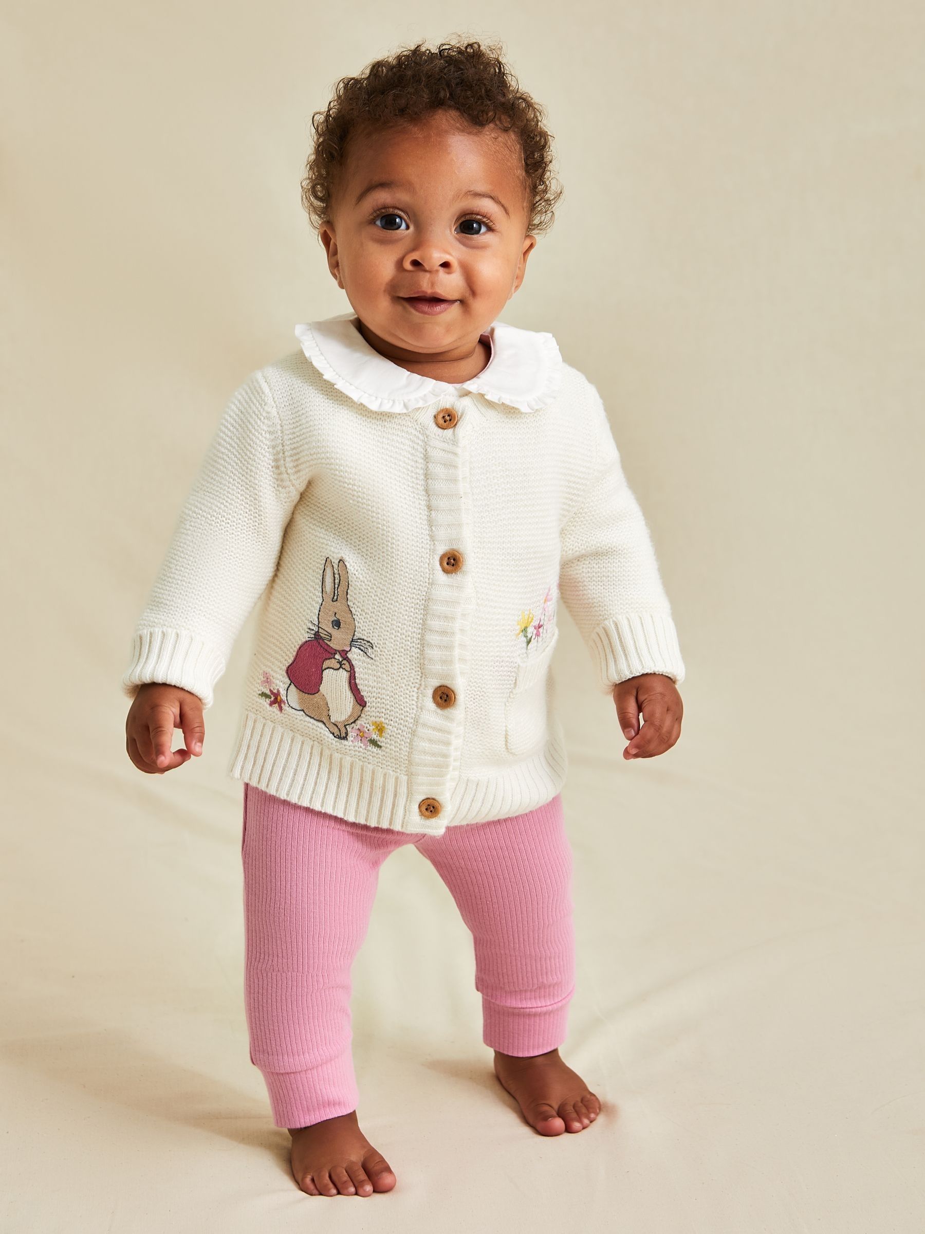 Cream Peter Rabbit Appliqué Cardigan - Image 1 of 6